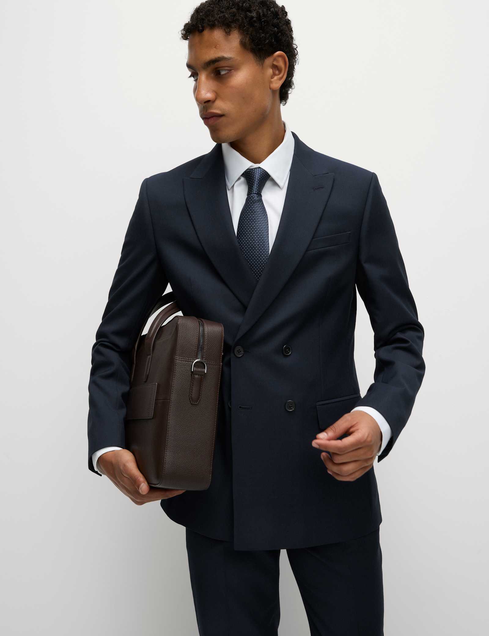 2 Piece Slim Fit Double Breasted Suit - image 5