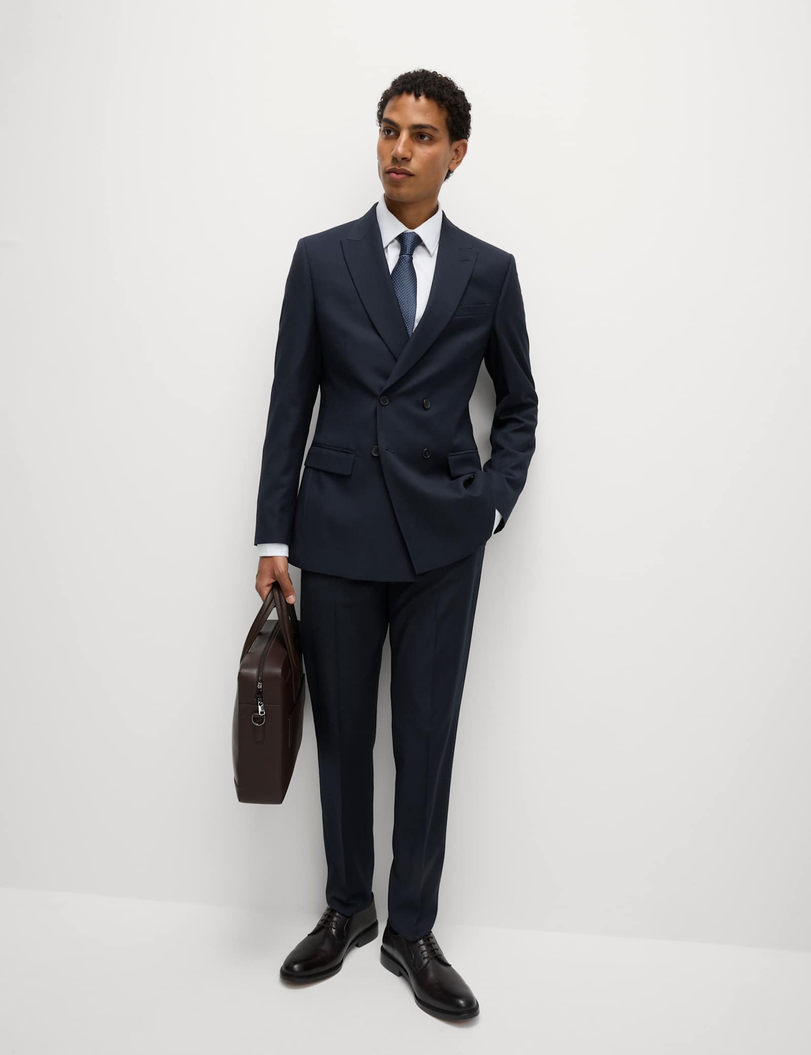 2 Piece Slim Fit Double Breasted Suit - image 3