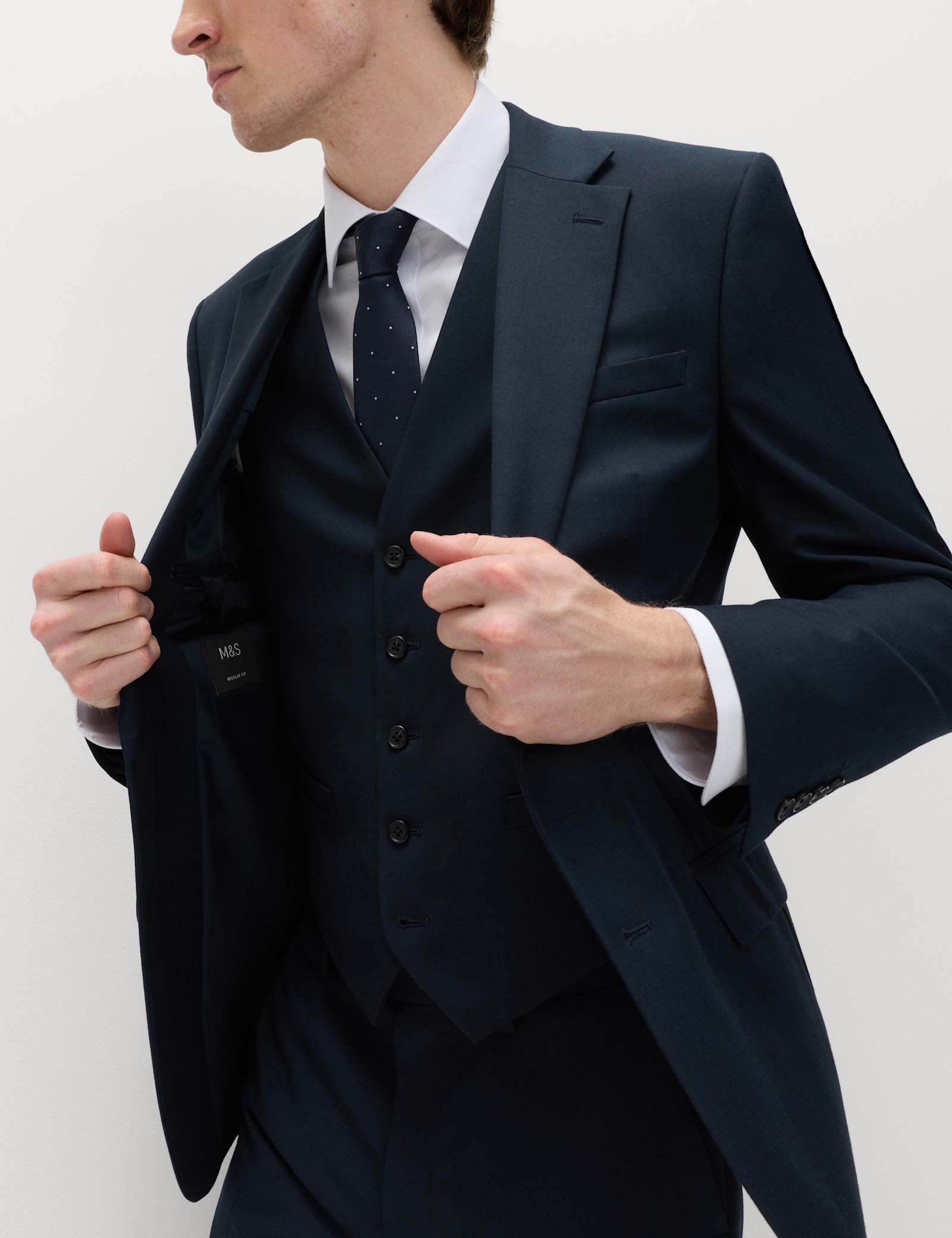 2 Piece Regular Fit Stretch Suit - image 3