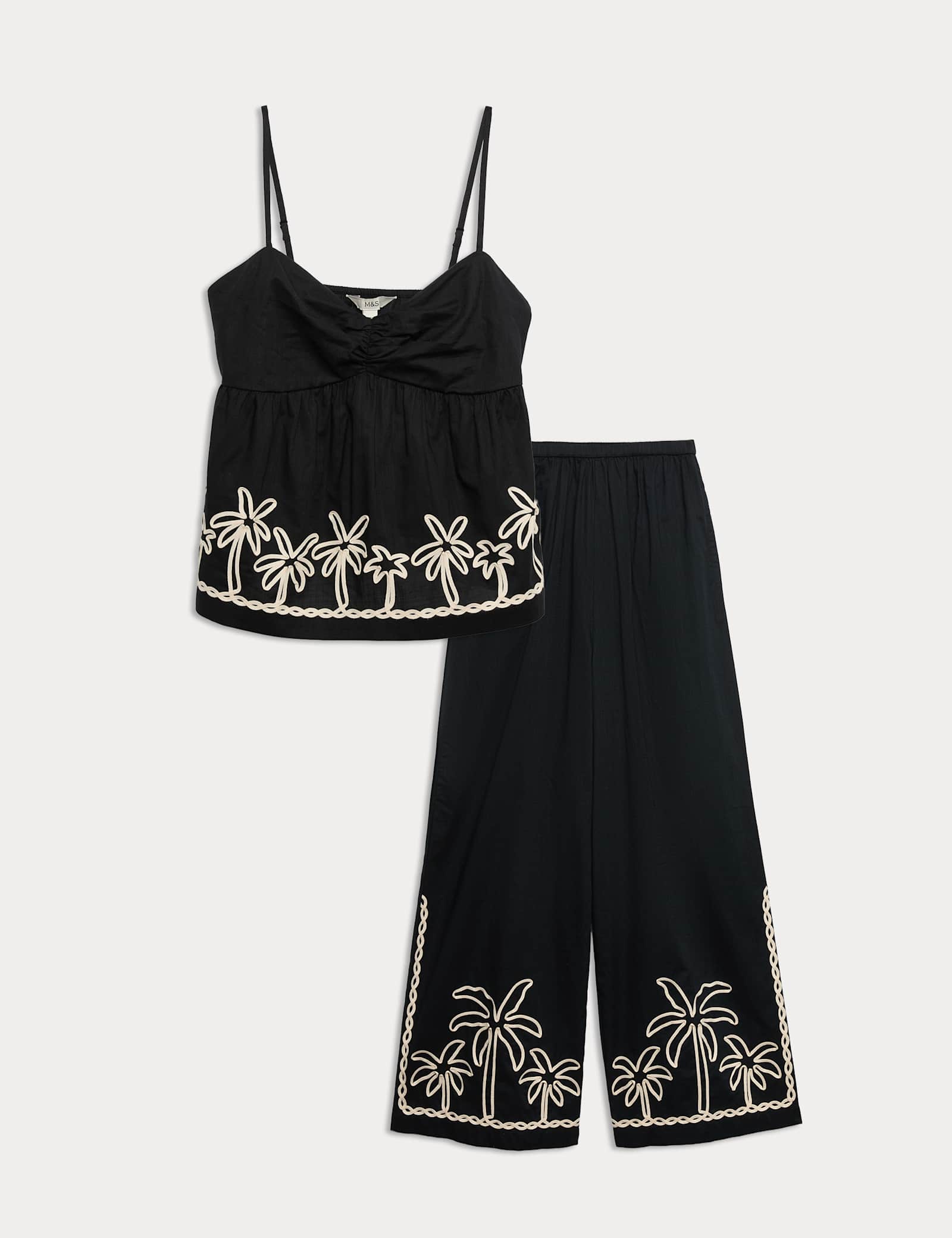 Pure Cotton Embroidered Cami Beach Set - image 2