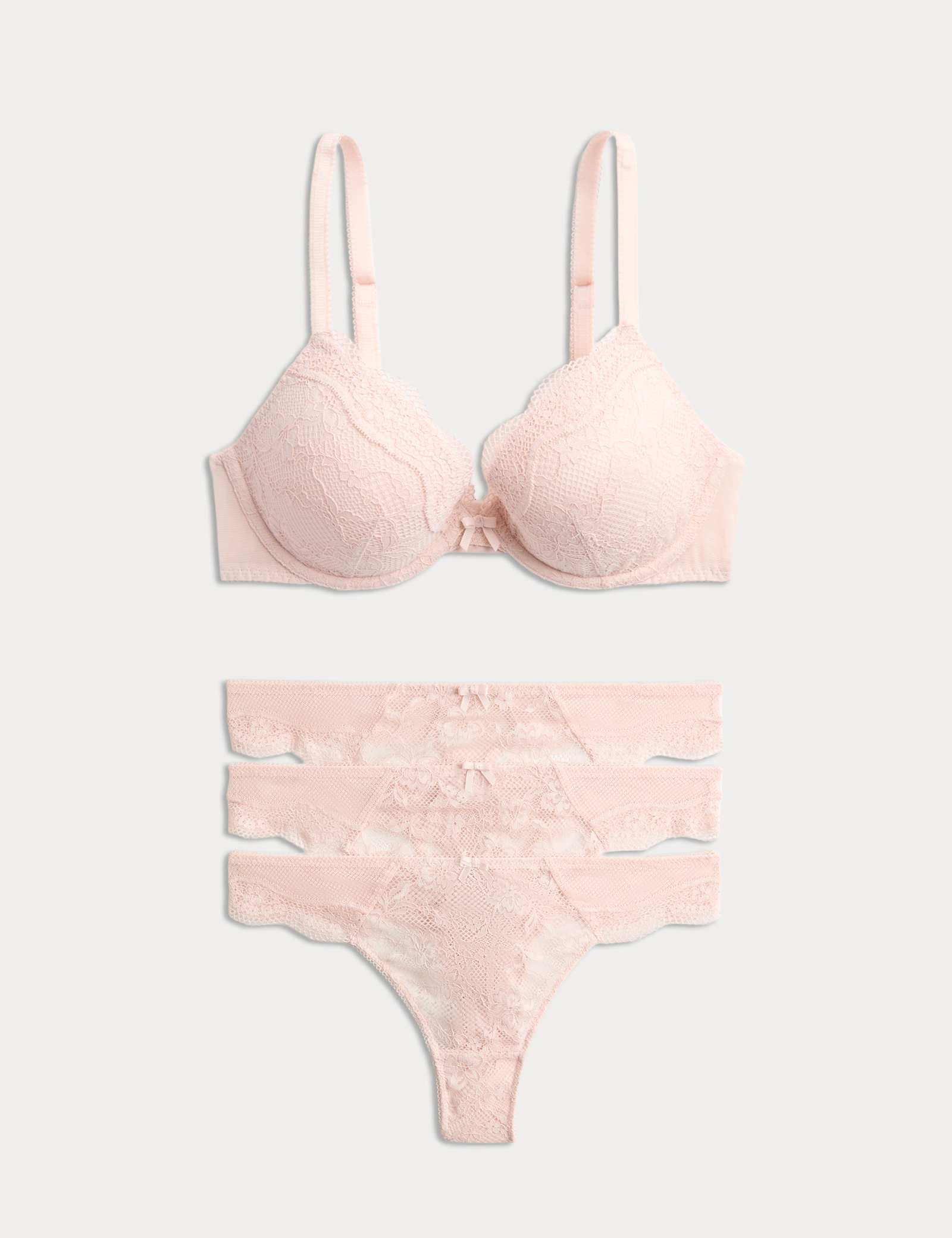 Jasmine Lace Wired Plunge Bra Set A-E - image 2
