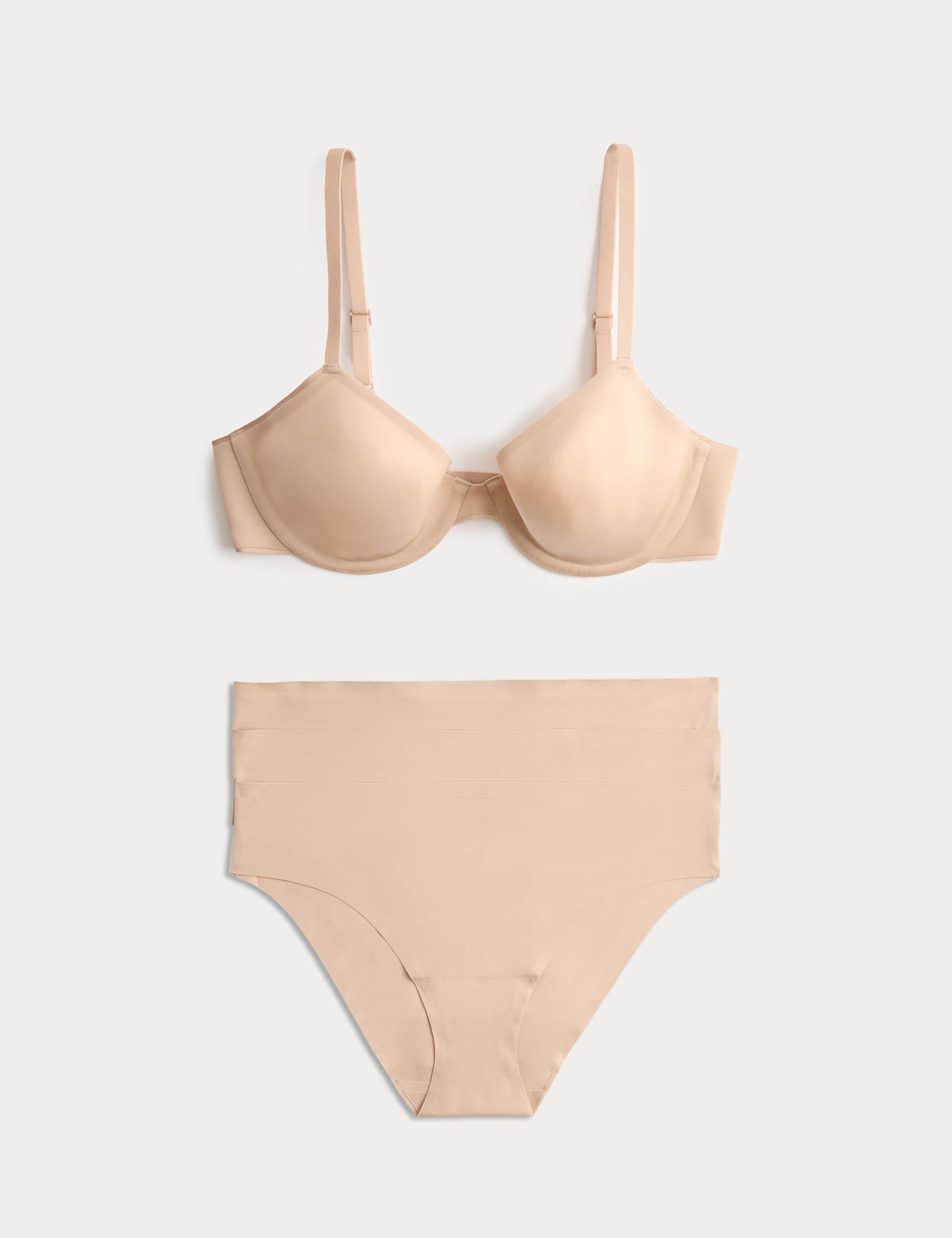 Body Invisibles Wired Demi Cup Bra Set A-E - image 2