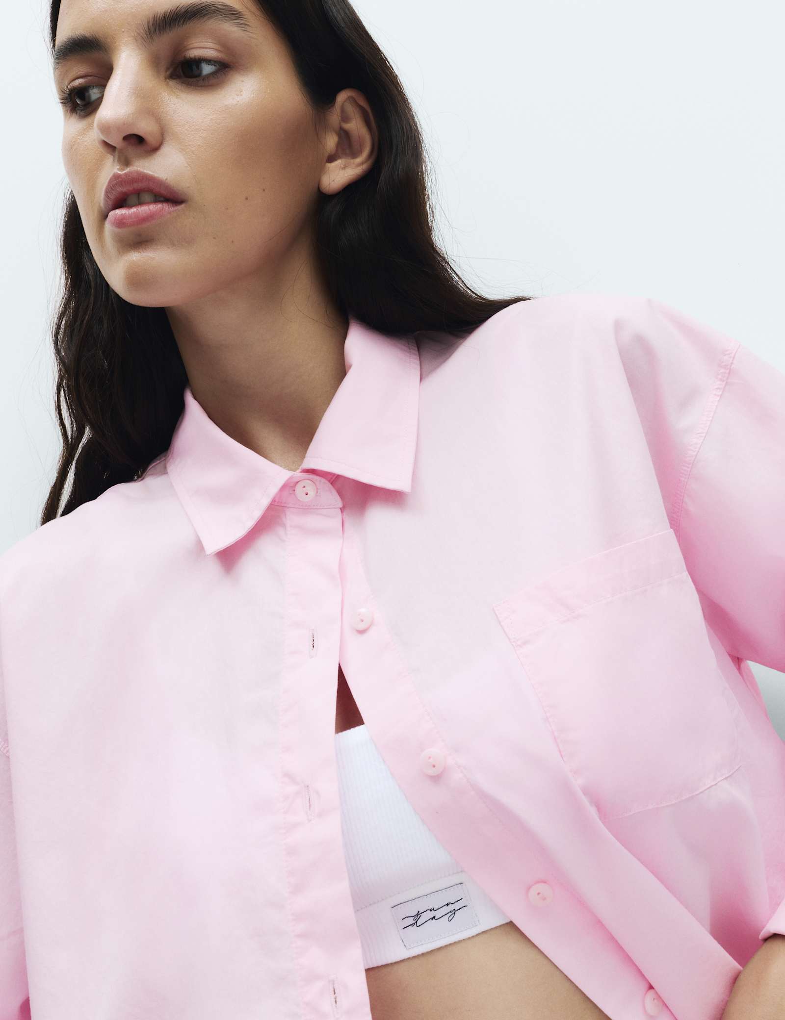 Pure Cotton Cropped Pyjama Shirt Set - image 2
