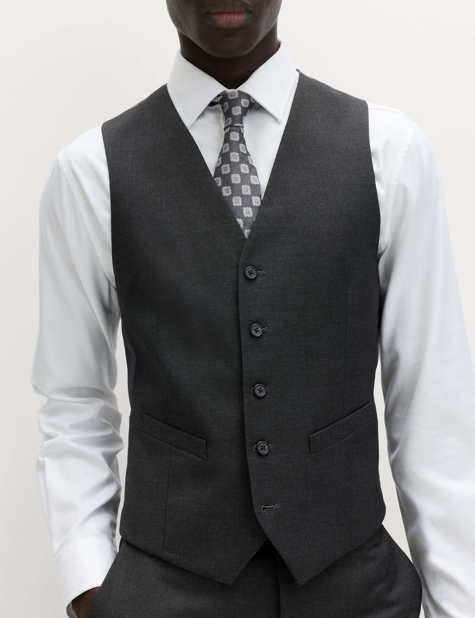 3 Piece Skinny Fit Stretch Suit - image 5