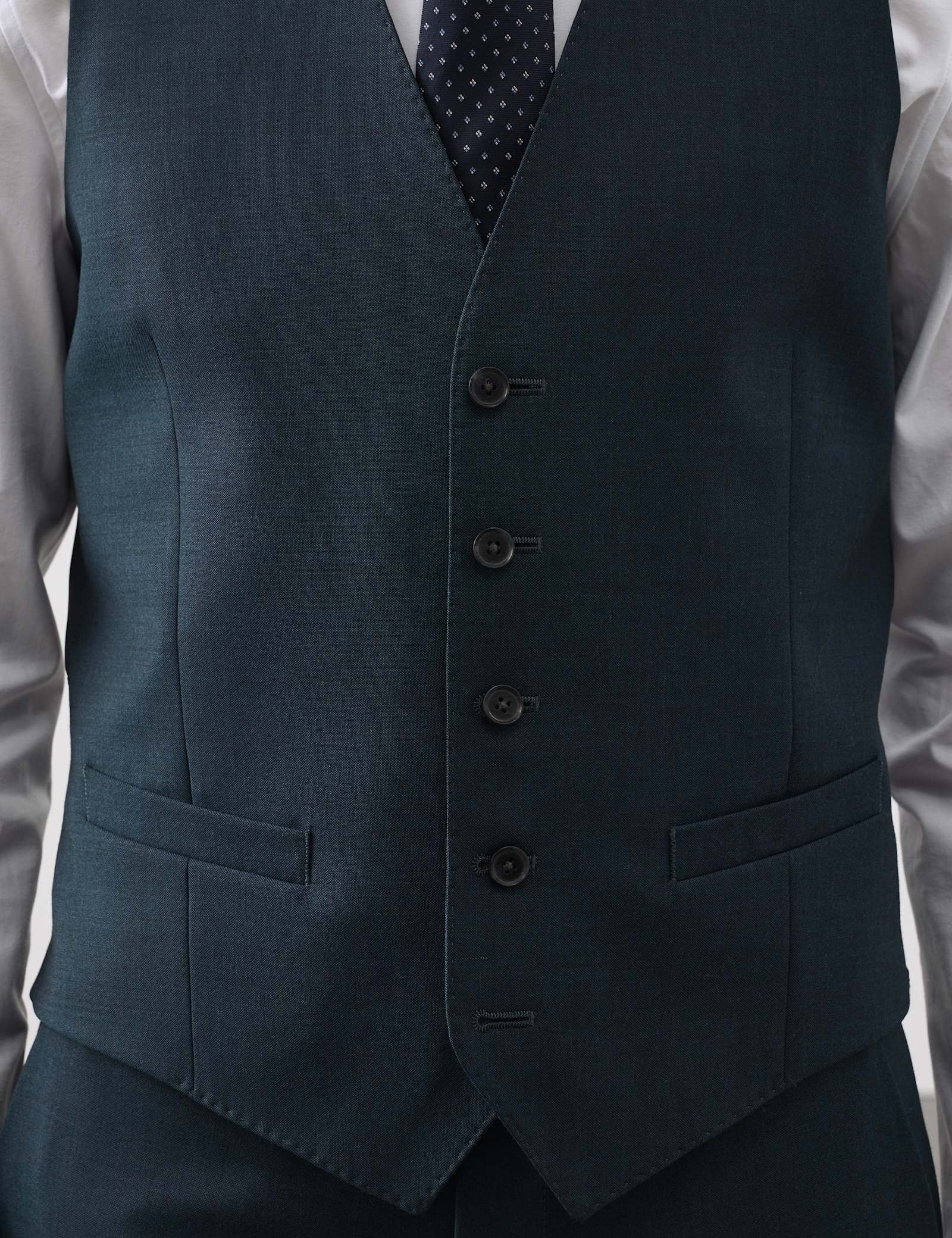 3 Piece Tailored Fit Wool Rich Suit - image 4