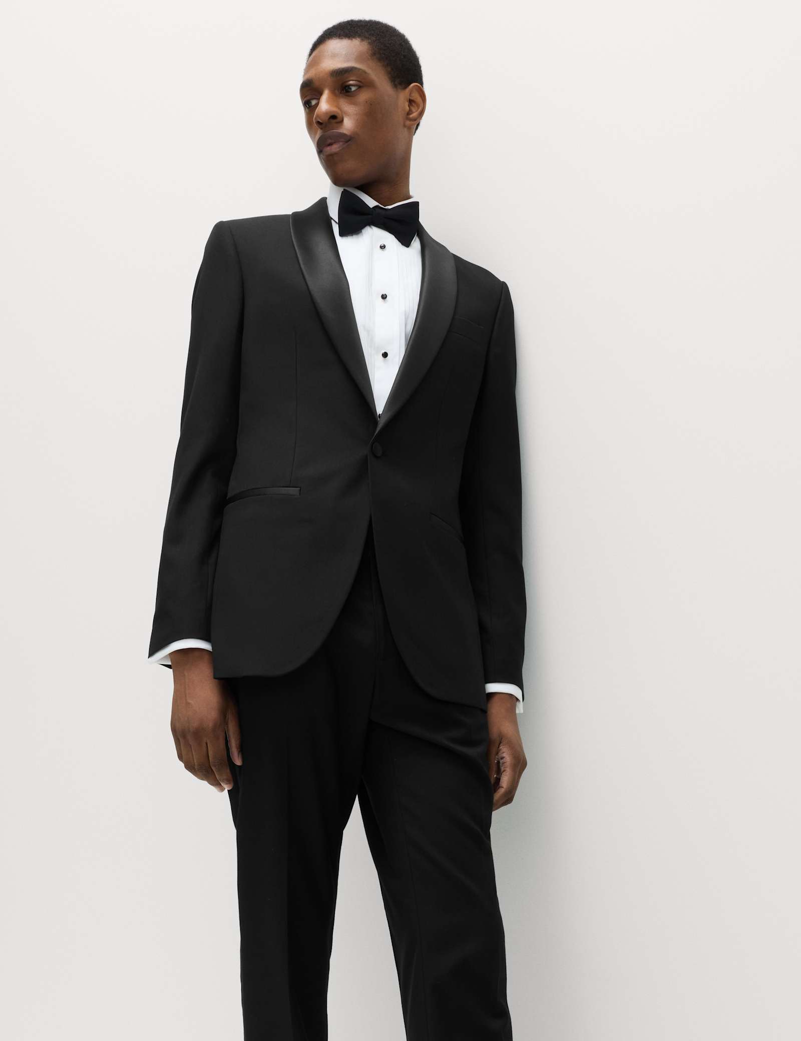 2 Piece Slim Fit Stretch Tuxedo Suit - image 3