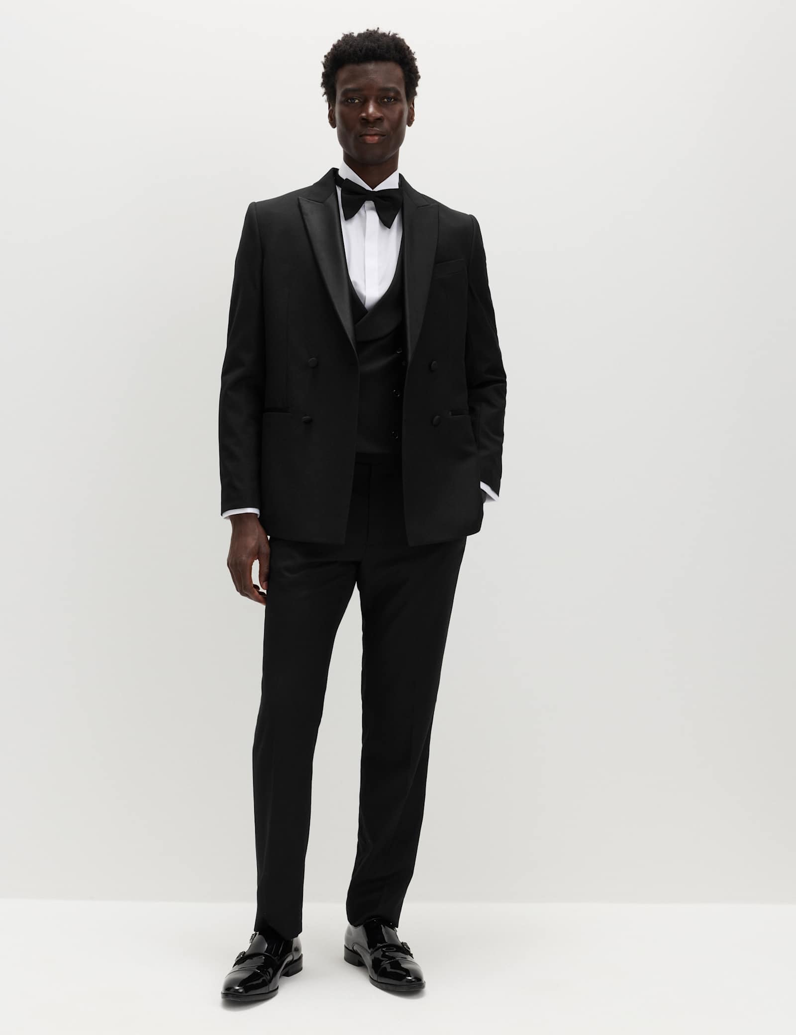 3 Piece Slim Fit Double Breasted Tuxedo Suit - image 2