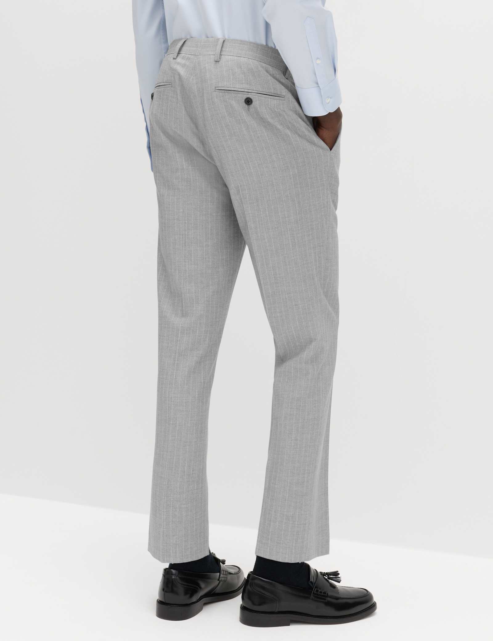 2 Piece Regular Fit Pinstripe Stretch Suit - image 4