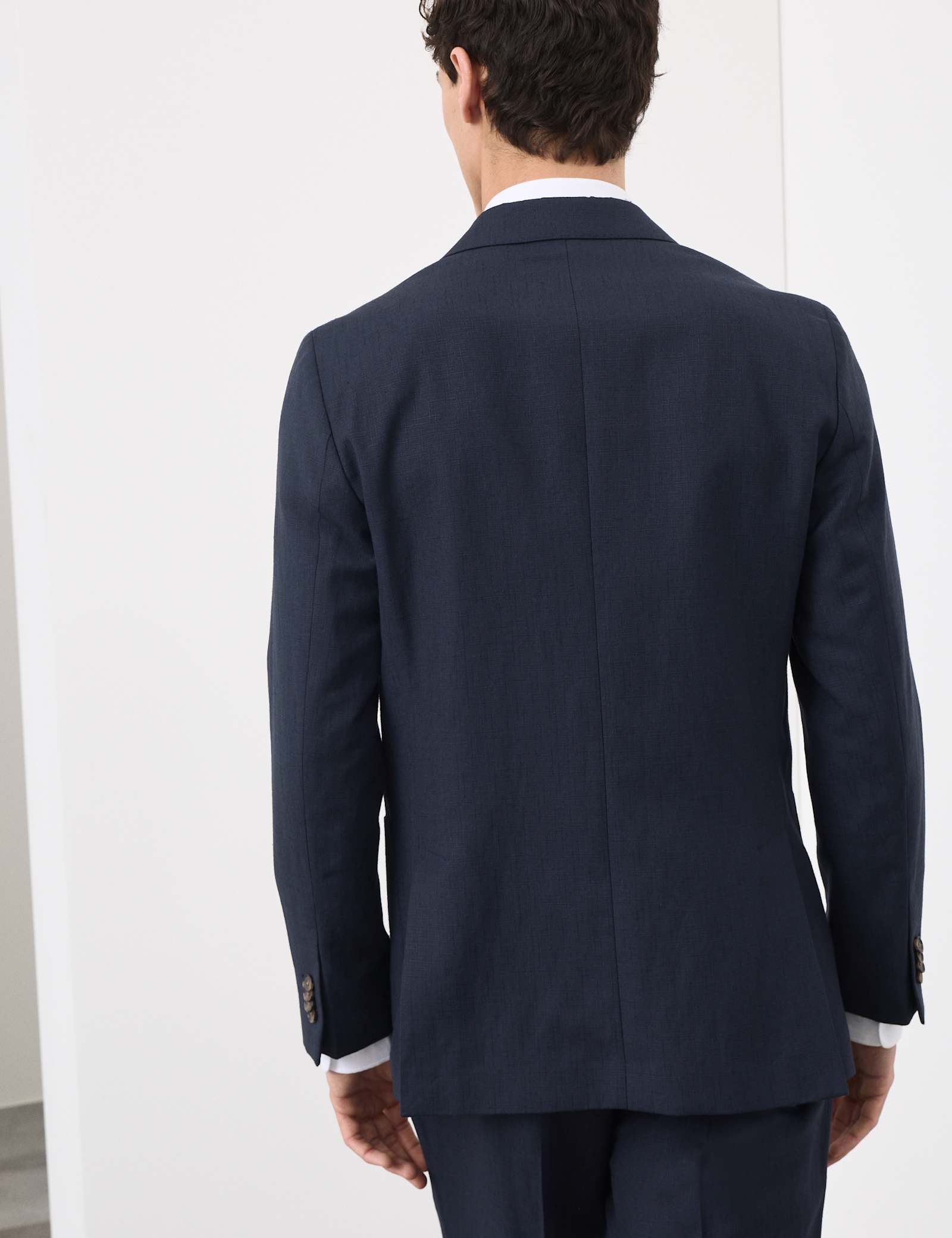 2 Piece Tailored Fit Wool Blend Textured Suit - image 2