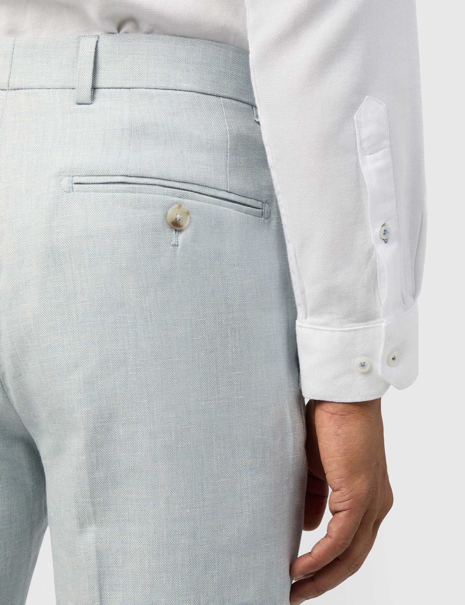 Slim Fit Linen Rich Single Breasted Suit - image 3