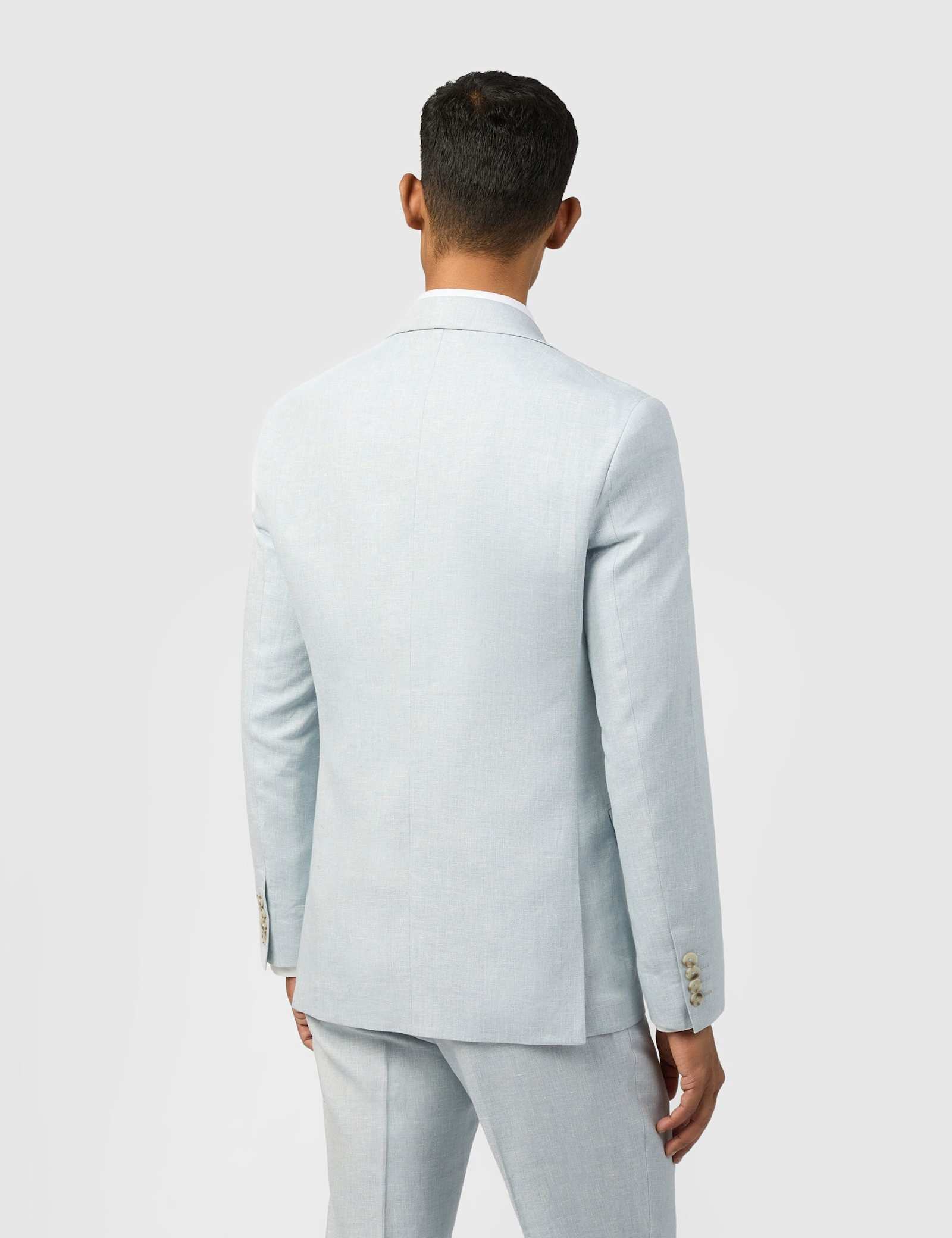 Slim Fit Linen Rich Single Breasted Suit - image 4