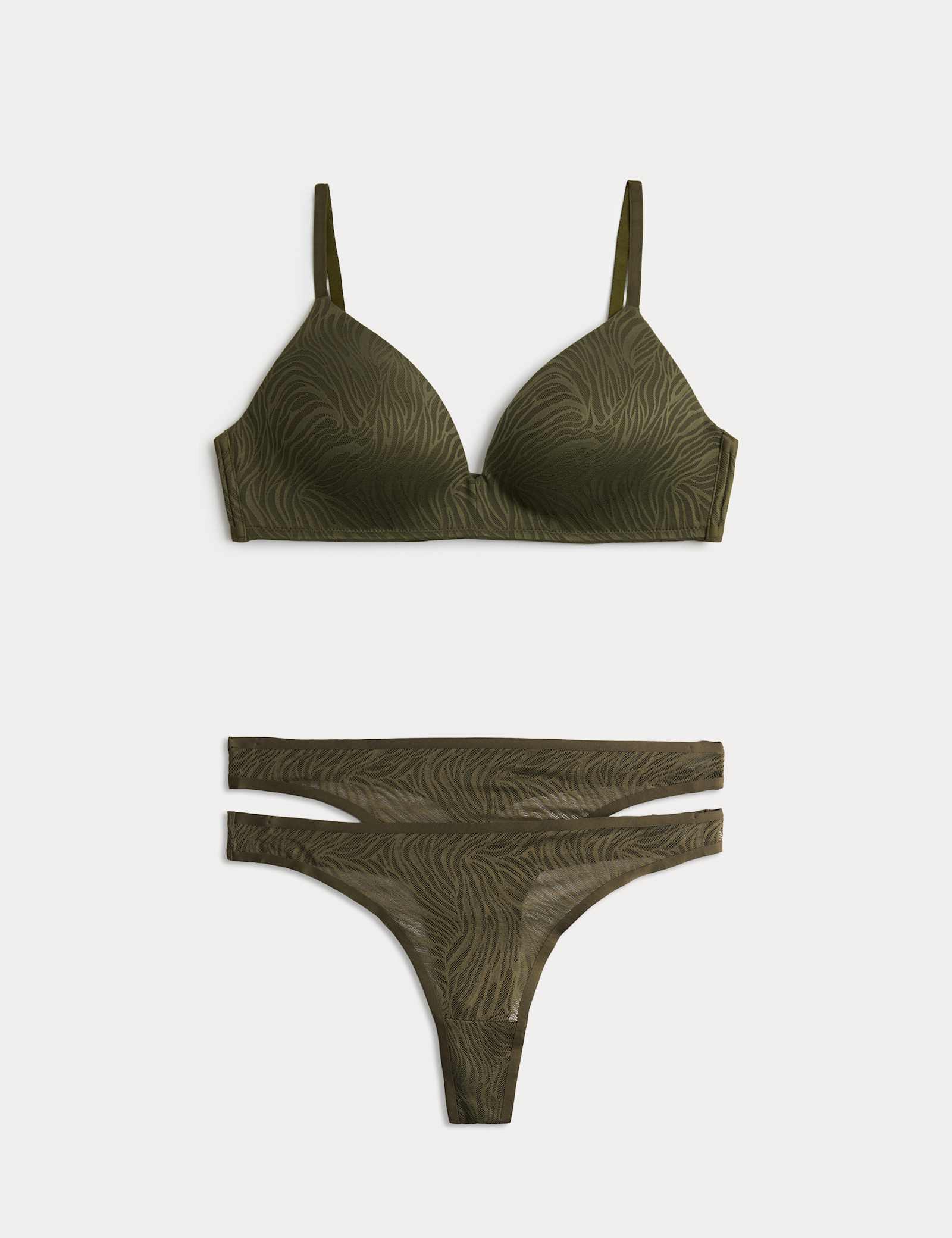 Body Lace Non Wired Plunge Bra Set A-E - image 5