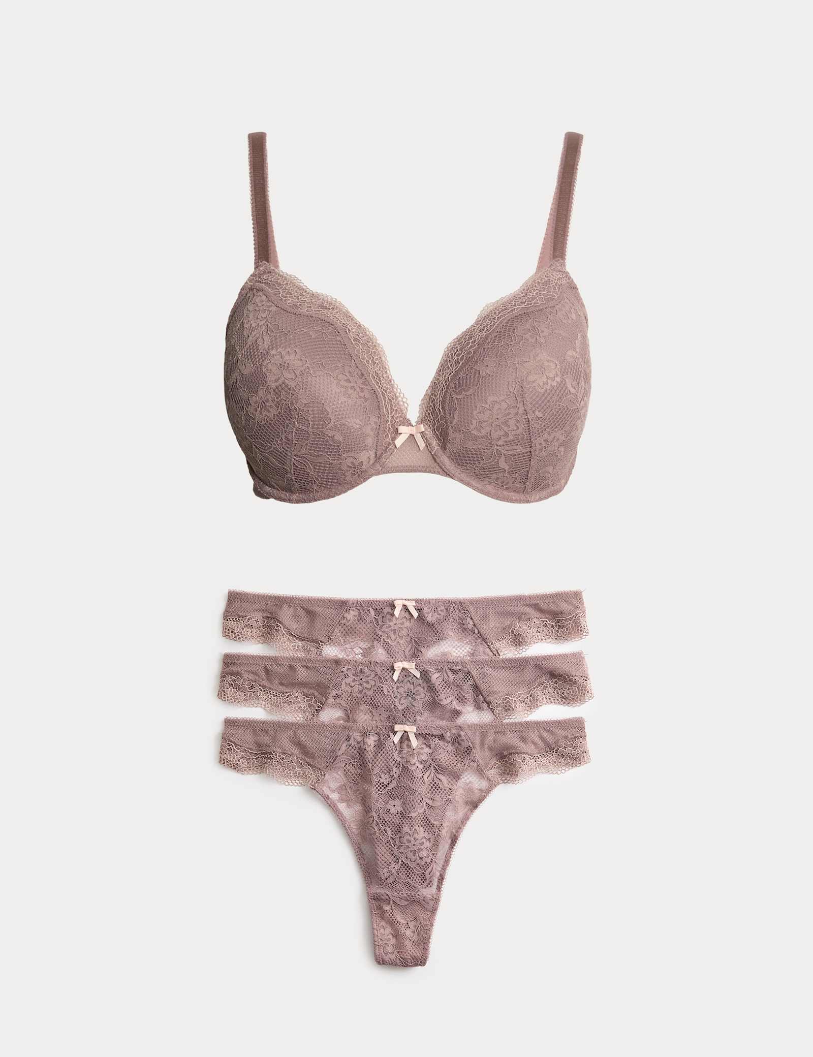 Jasmine Lace Wired Plunge Bra Set F-H - image 2