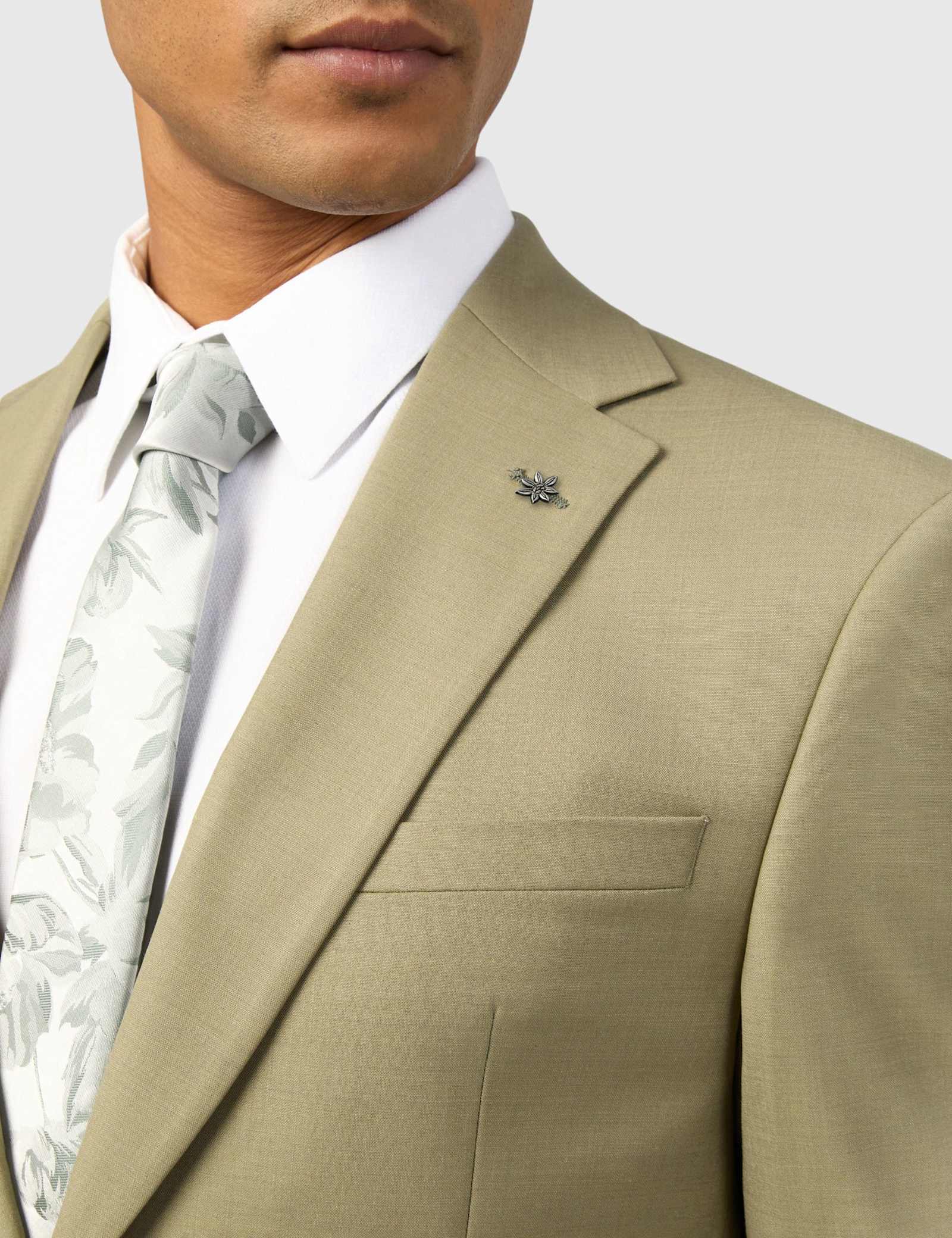 Slim Fit Wool Blend Single Breasted Suit - image 3