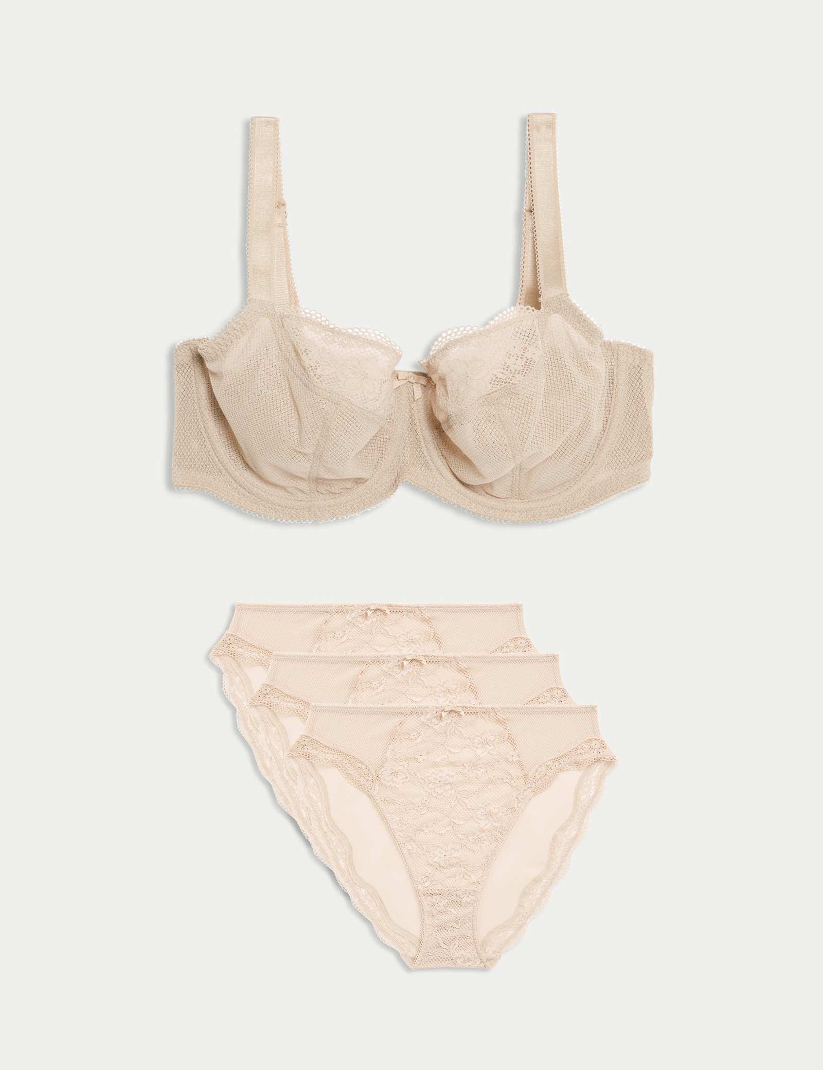 Jasmine Lace Wired Balcony Bra Set F-H - image 3
