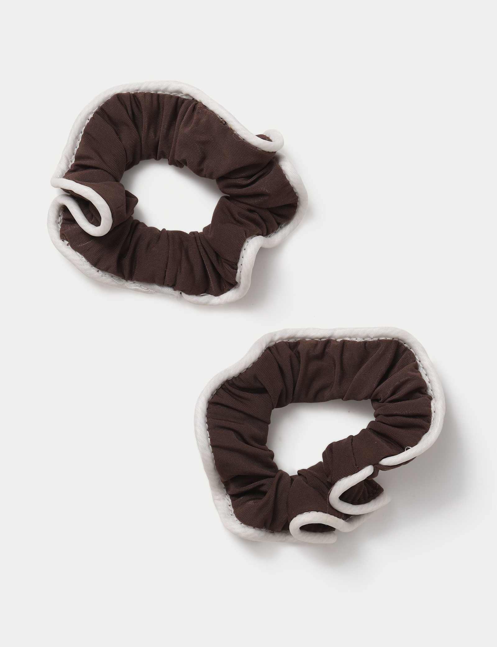 2 Pack Brown Mini Scrunchie Set - image 2