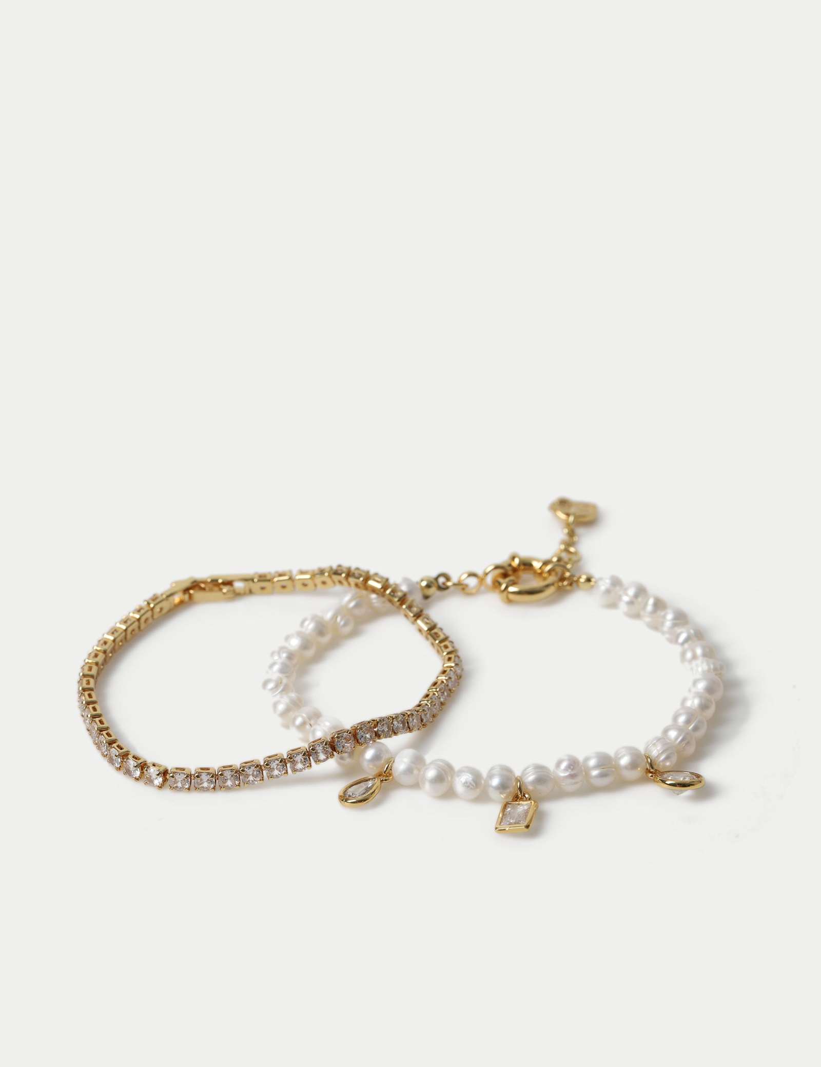 18k Gold Plated Pearl Bracelet - image 3