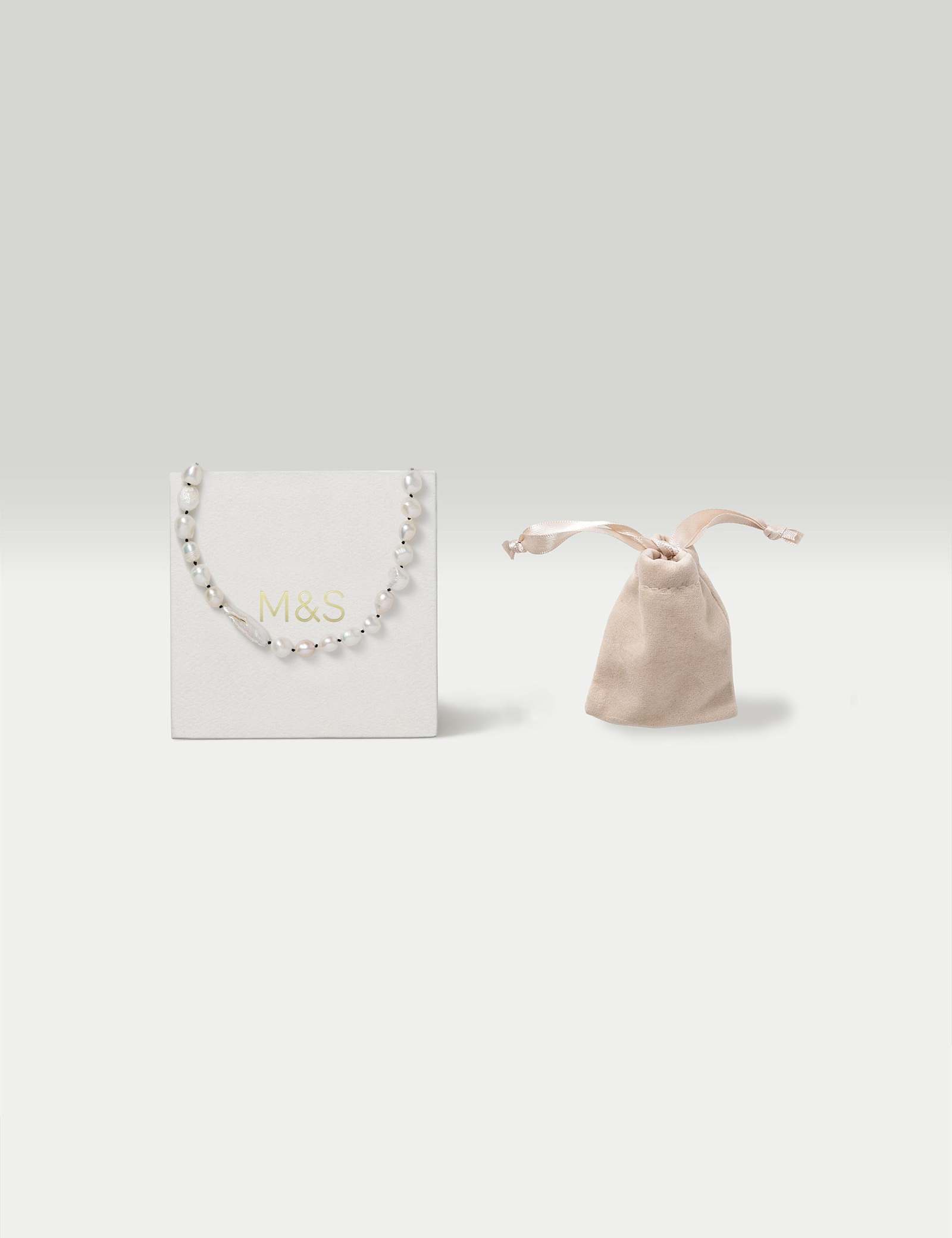 18ct Gold Plated Pearl Knot Necklace - image 2