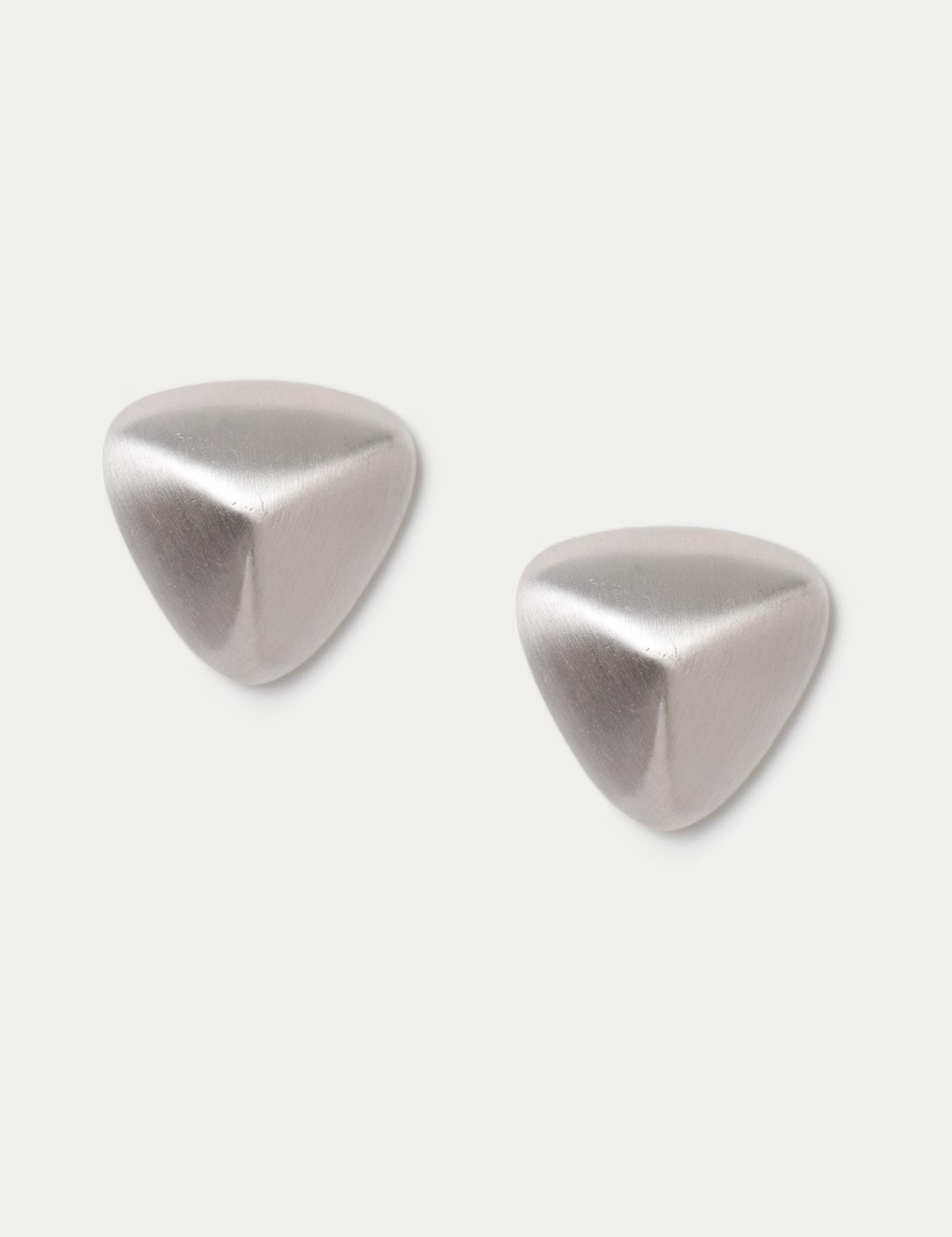 Triangle Dome Brushed Stud Earring - image 1