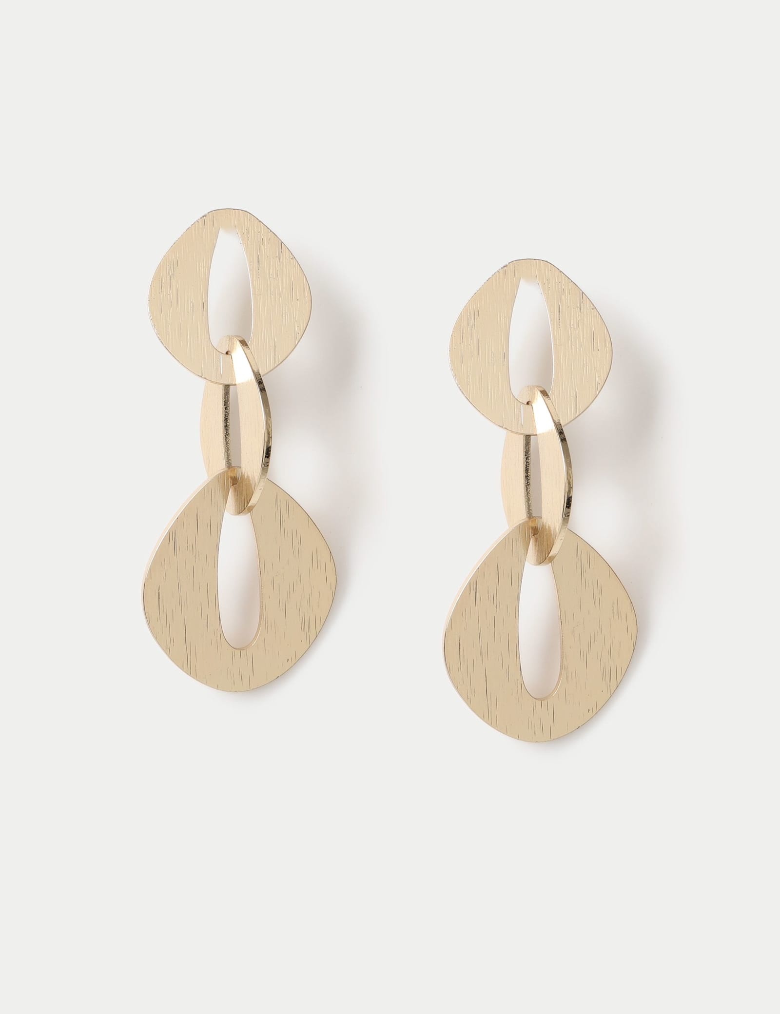Brushed Link Drop Earring - image 1
