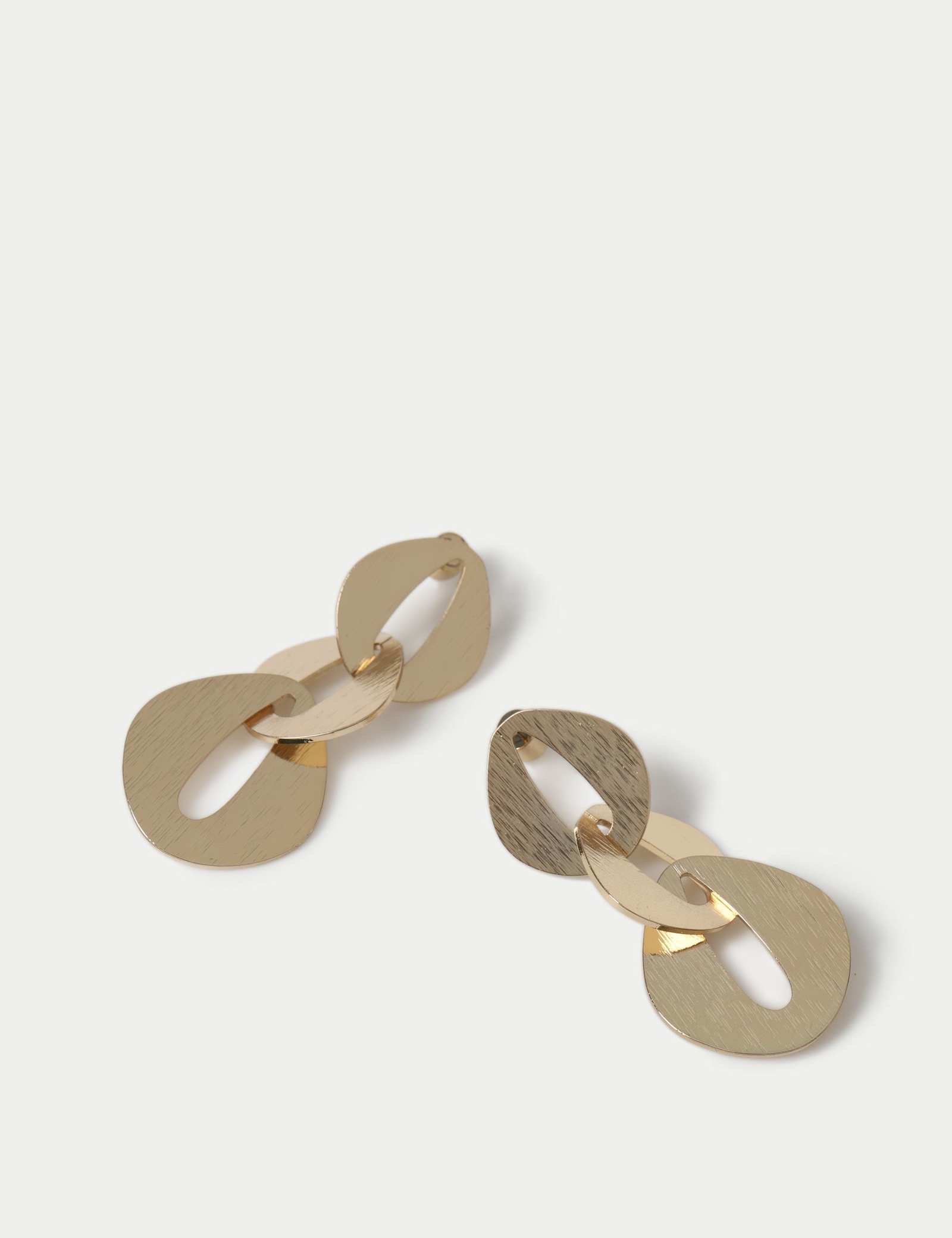Brushed Link Drop Earring - image 2