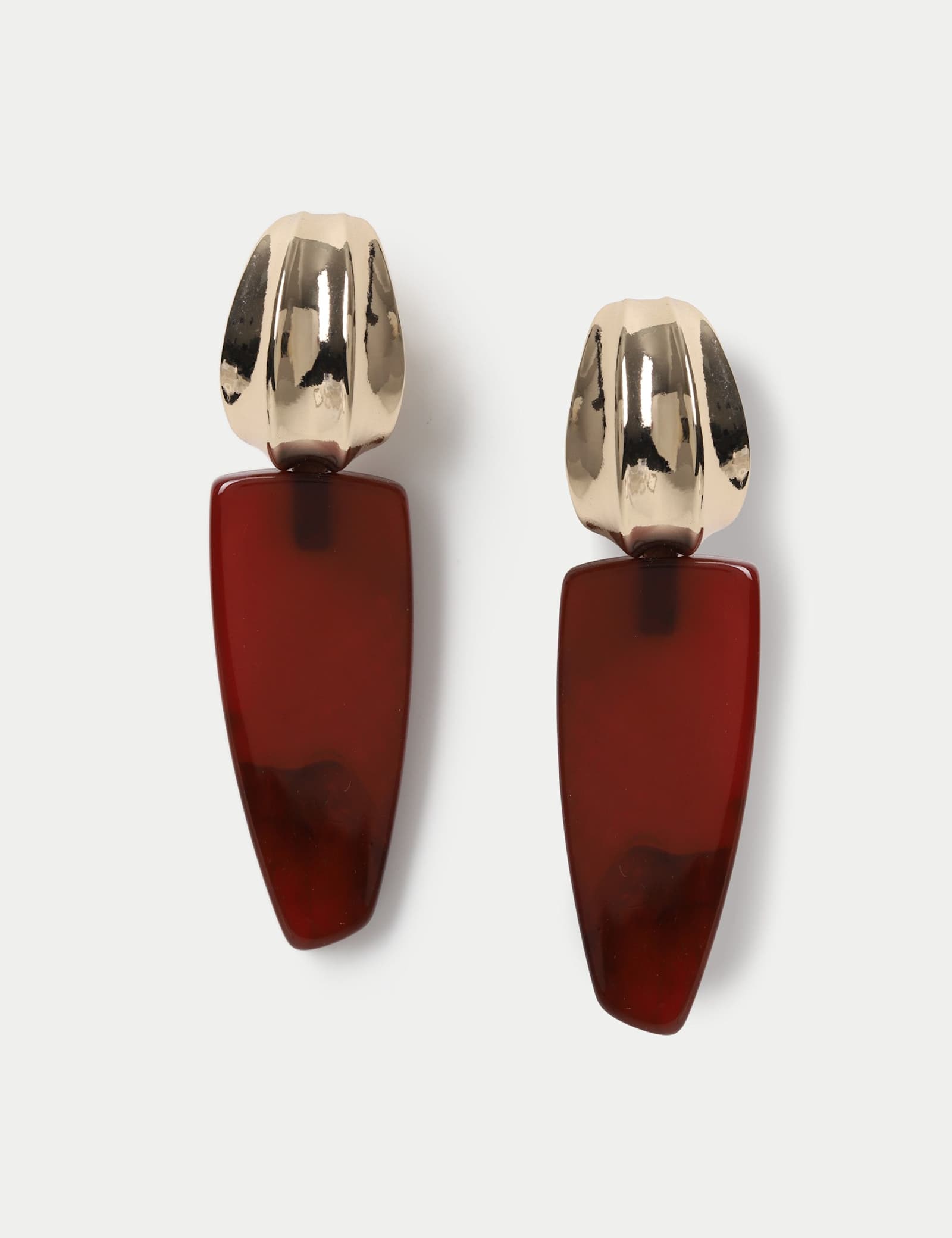 Textured Resin Drop Earrings - image 1