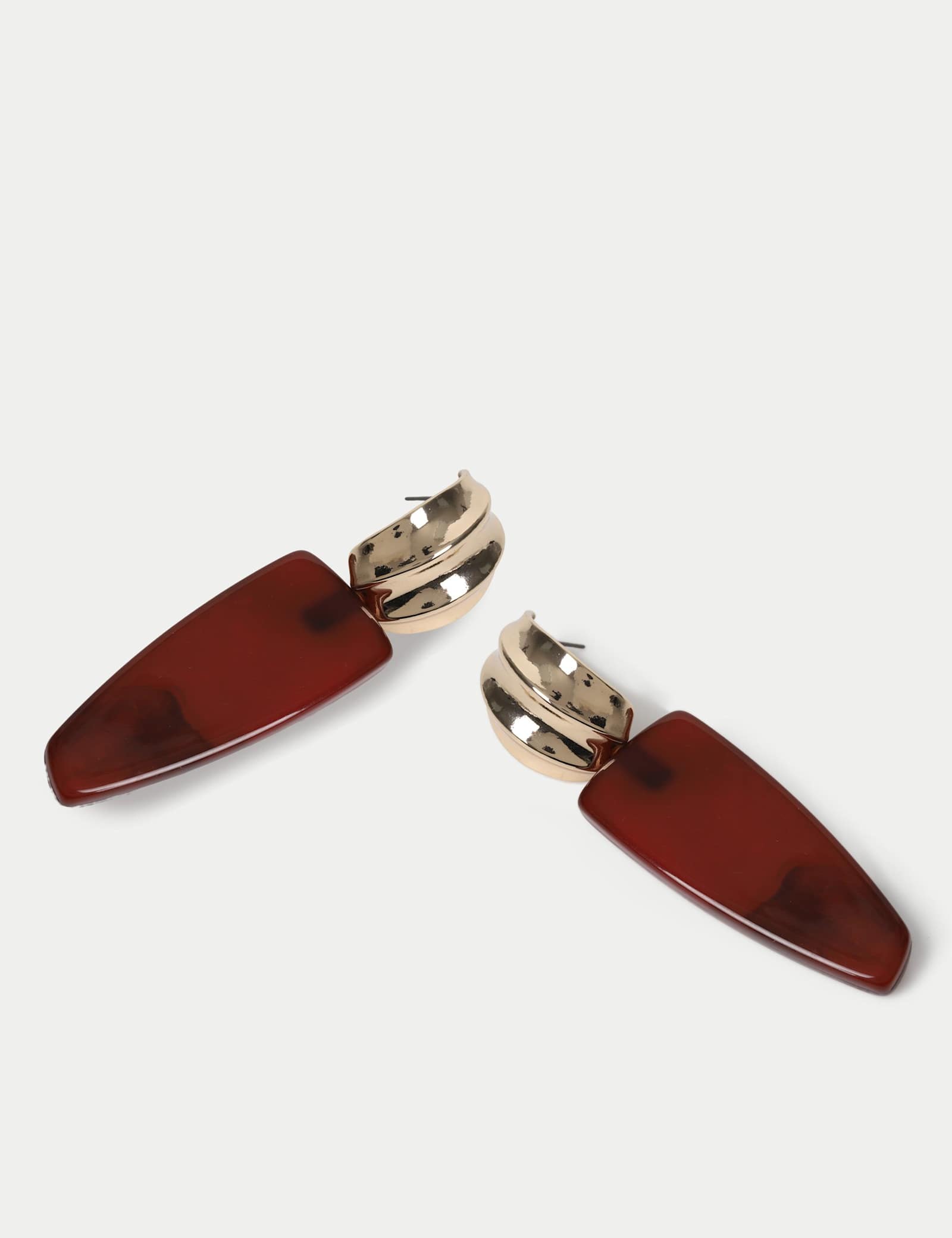 Textured Resin Drop Earrings - image 2