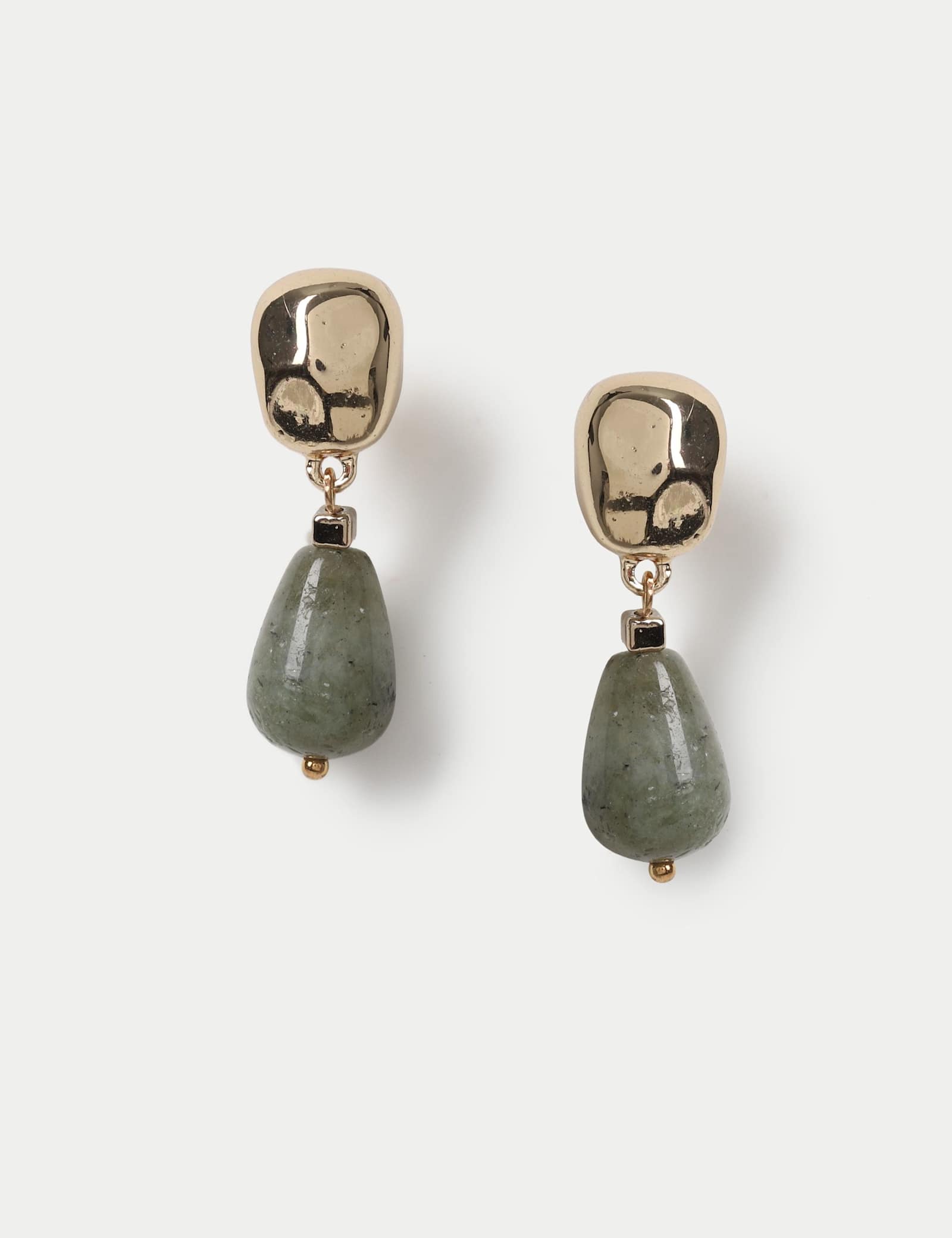 Natural Stone Teardrop Earring - image 1