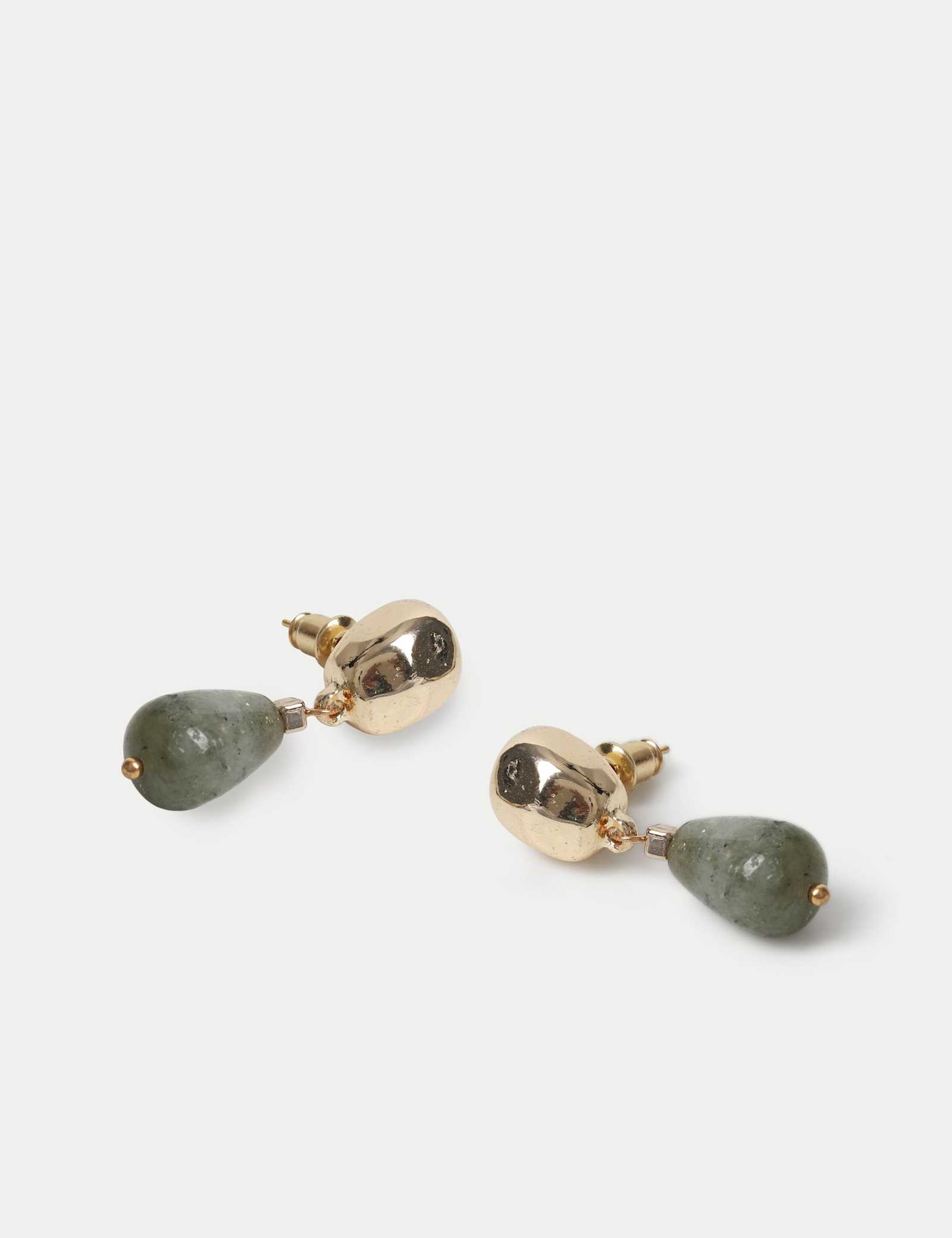 Natural Stone Teardrop Earring - image 2