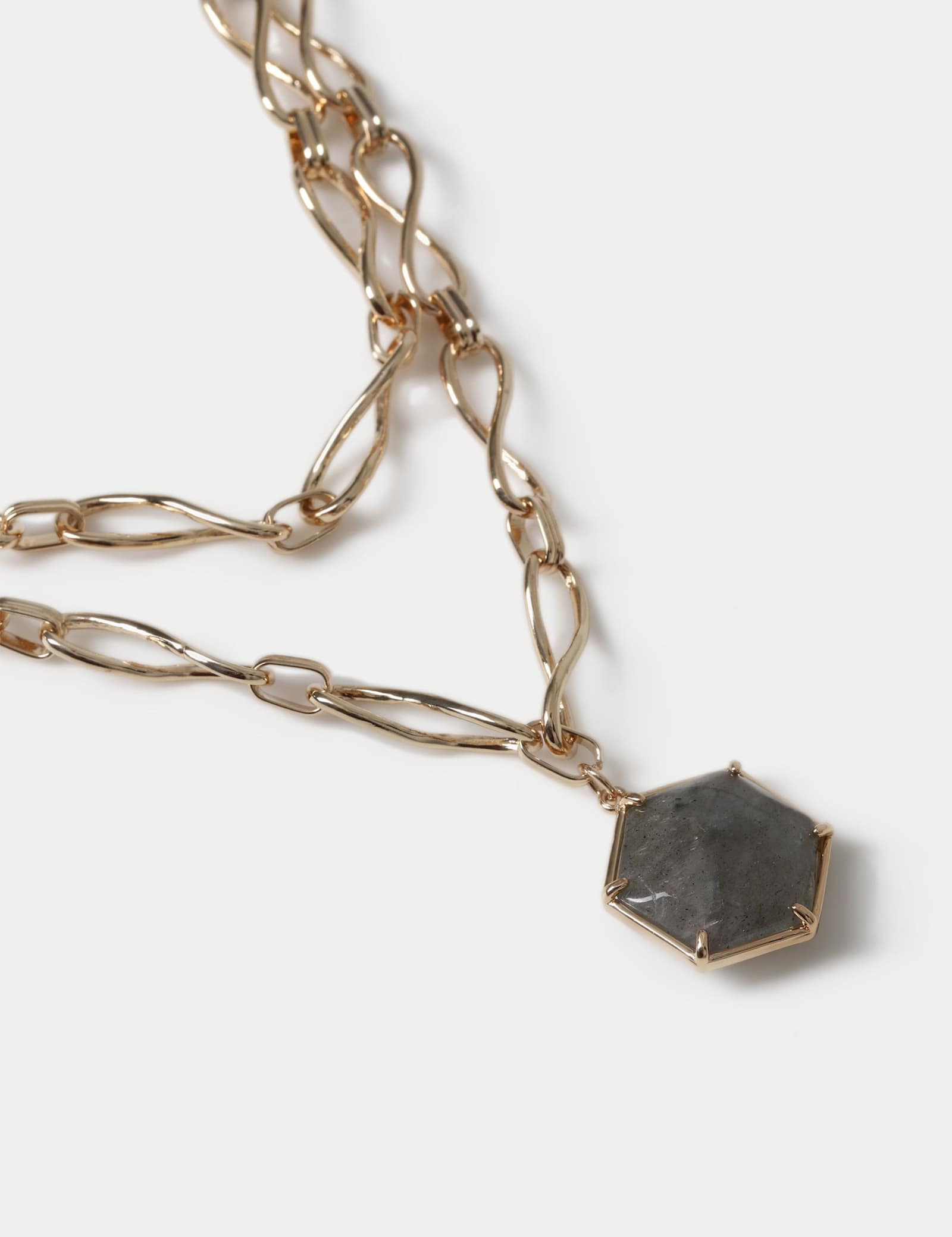 Natural Stone Chunky Chain Necklace - image 2