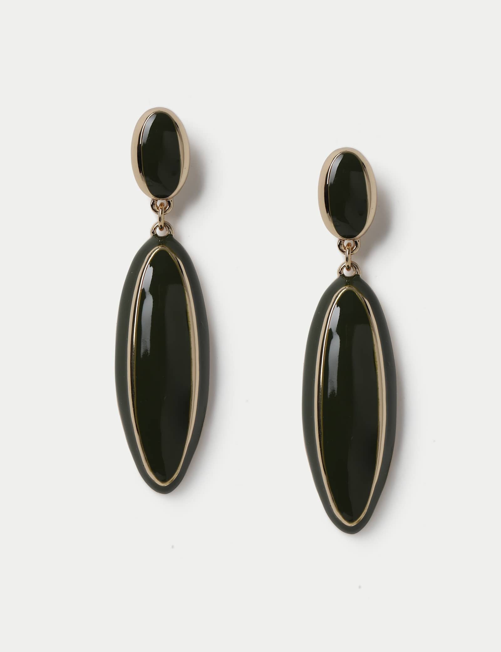 Enamel Drop Earrings - image 1