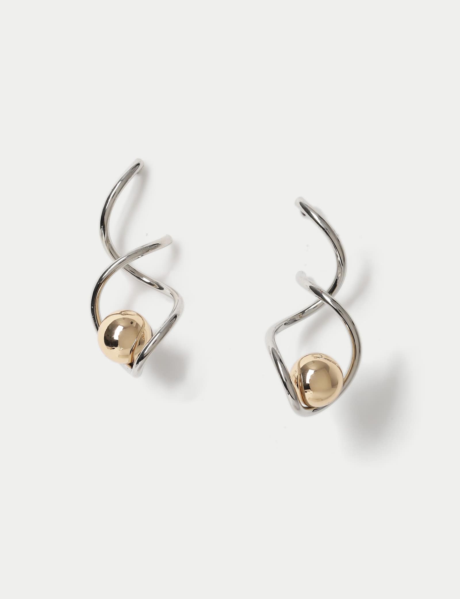 Twist Ball Drop Earrings - image 1