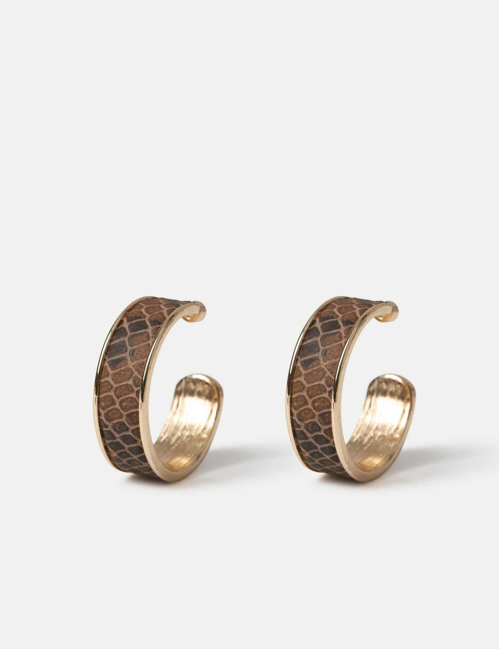 Snake Hoop Earrings - image 1