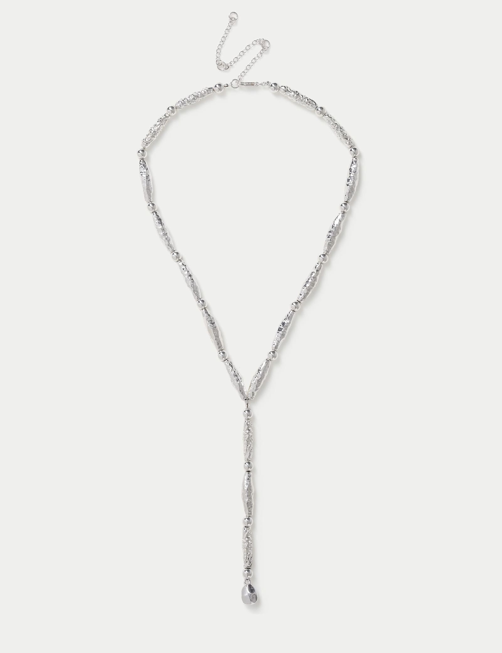 Hammered Bead Y-Necklace - image 1