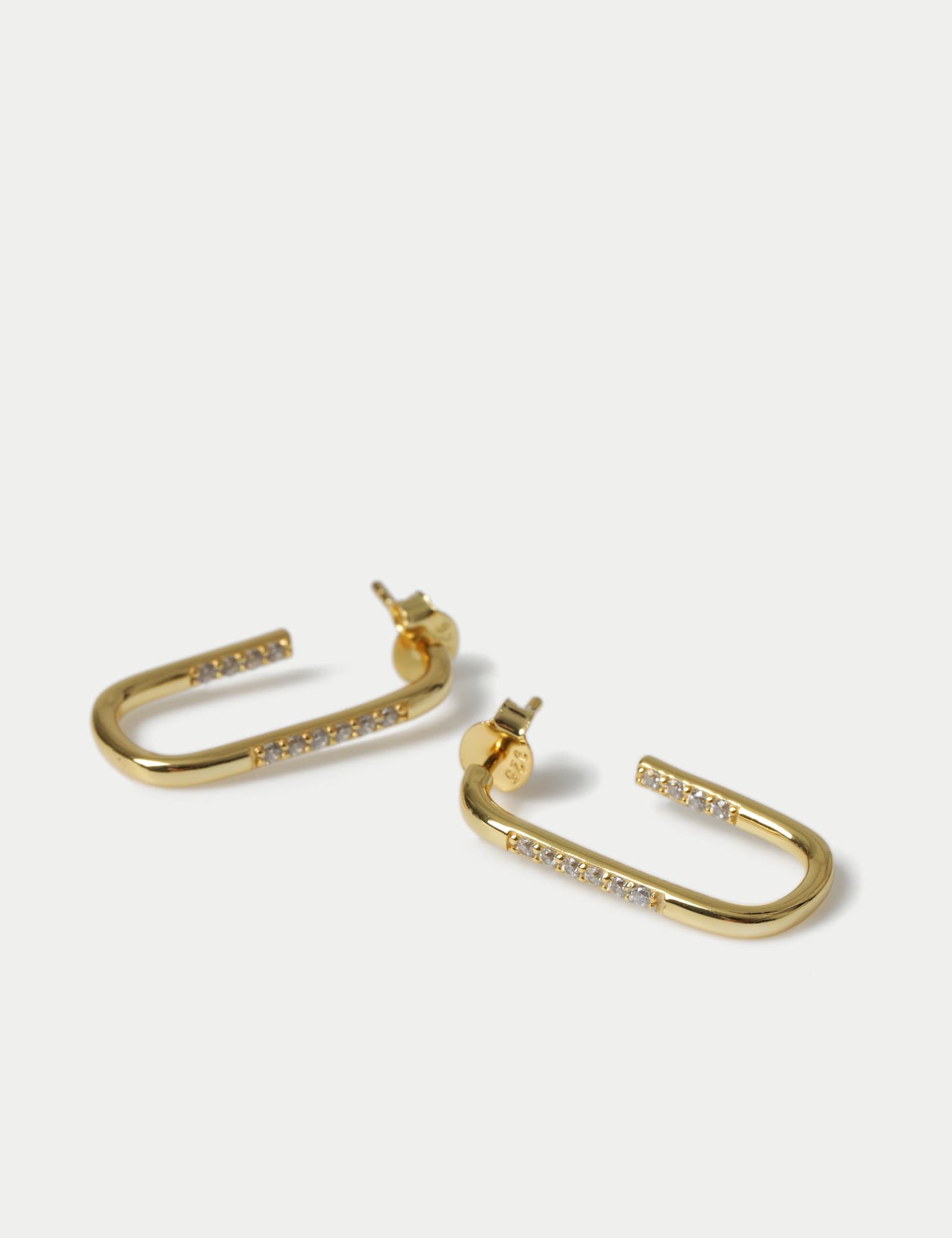 Sterling Silver Gold Plated Earrings - image 2