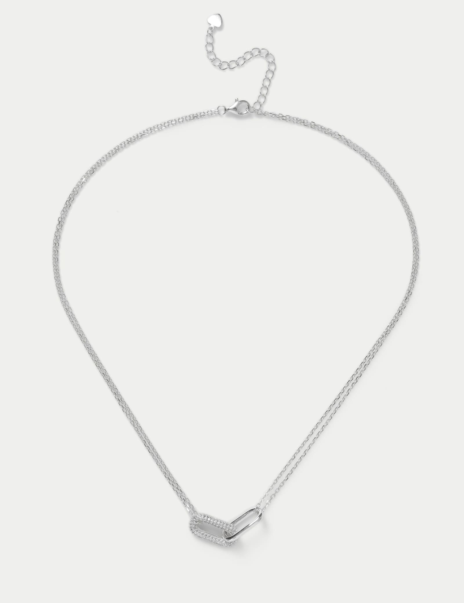 Sterling Silver Cubic Zirconia Necklace - image 1