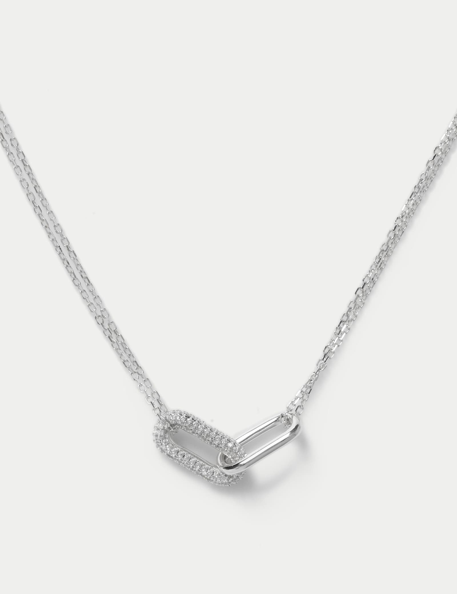 Sterling Silver Cubic Zirconia Necklace - image 3