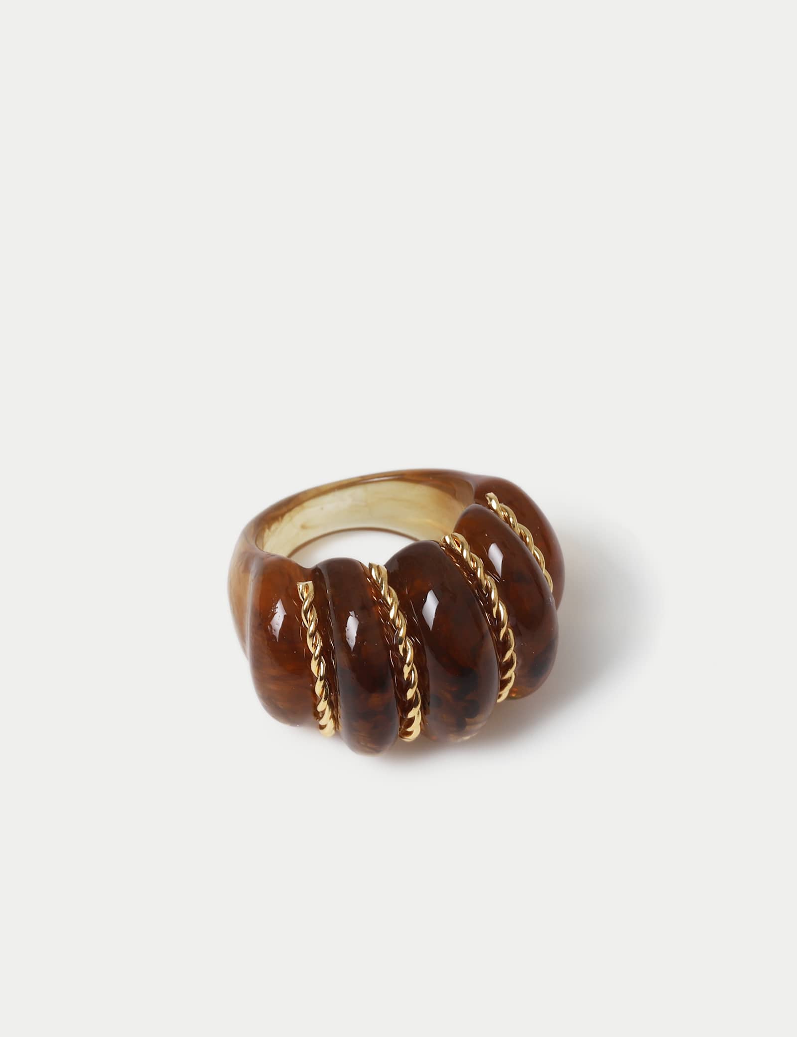 Resin Chain Ridge Ring - image 1