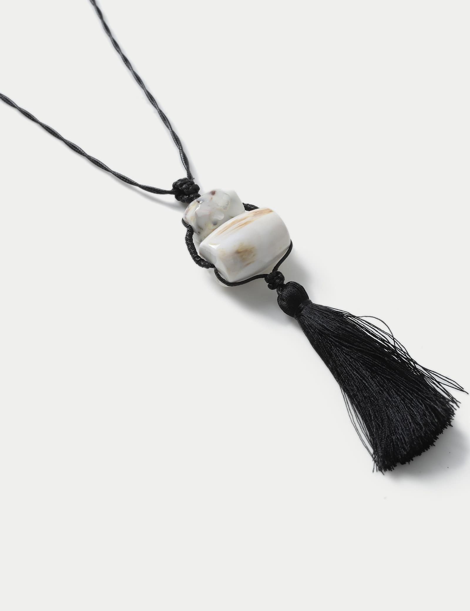 Tassel Bead Pendant Lariat Necklace - image 2