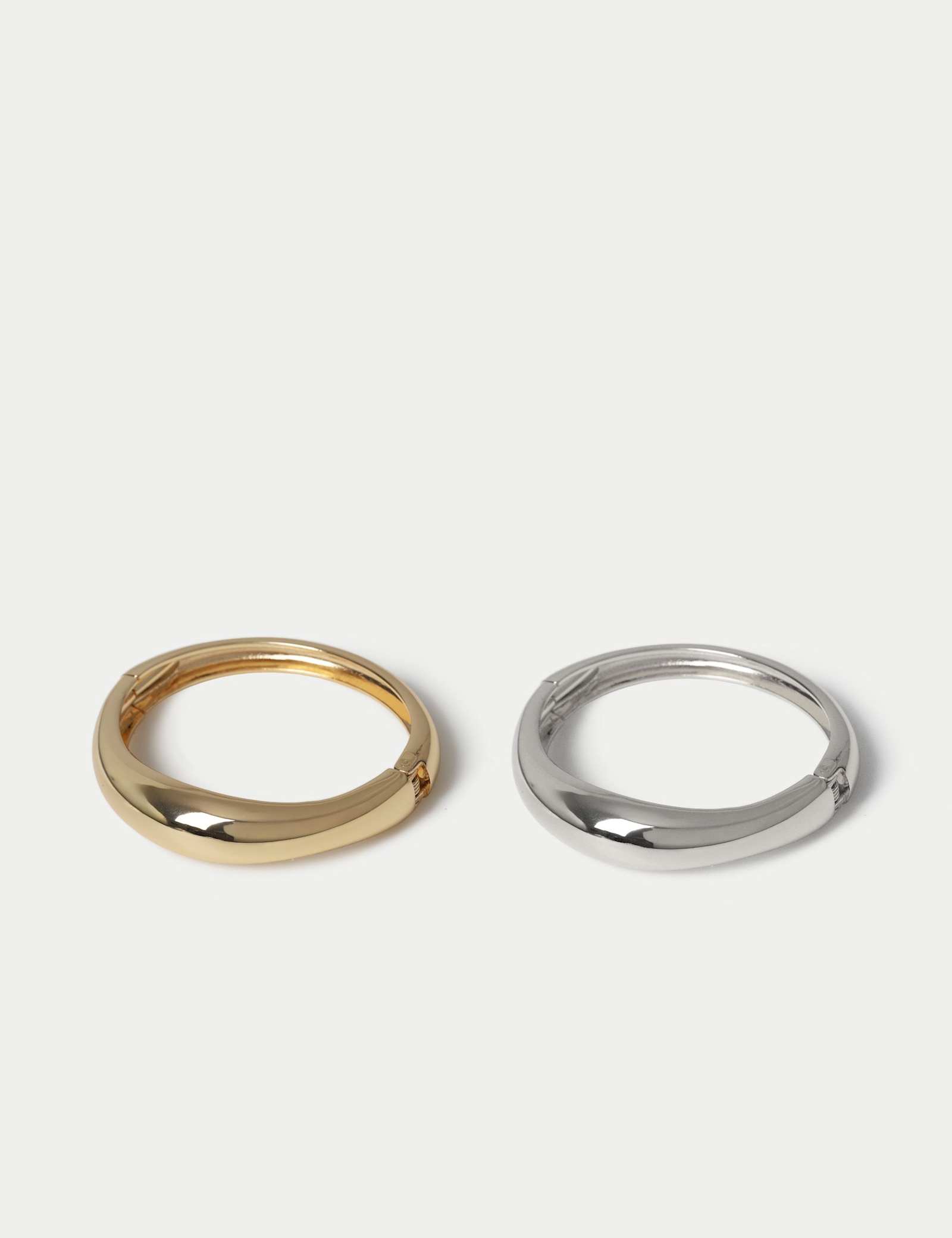 2 Pk Mixed Metal Bangle - image 3