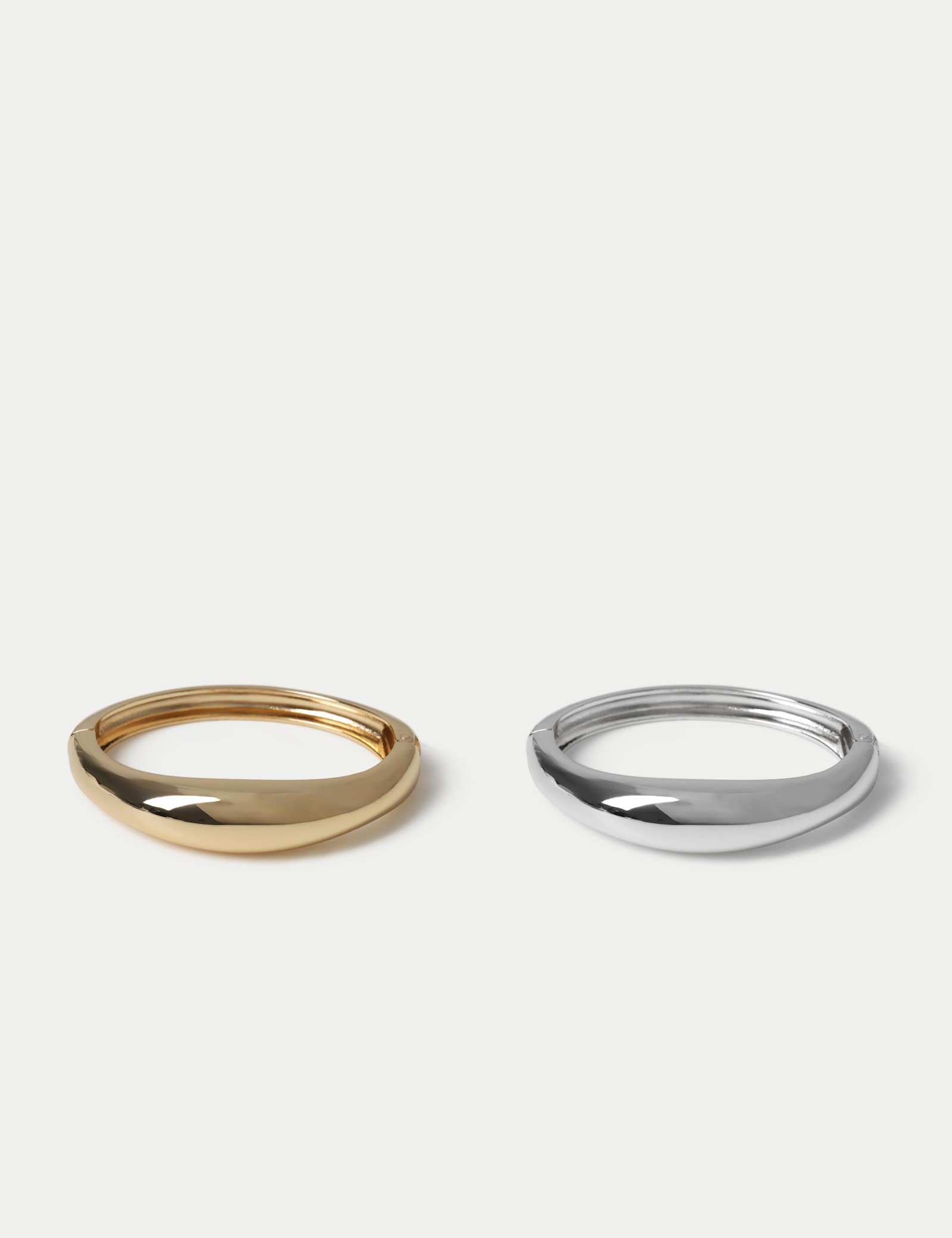 2 Pk Mixed Metal Bangle - image 2