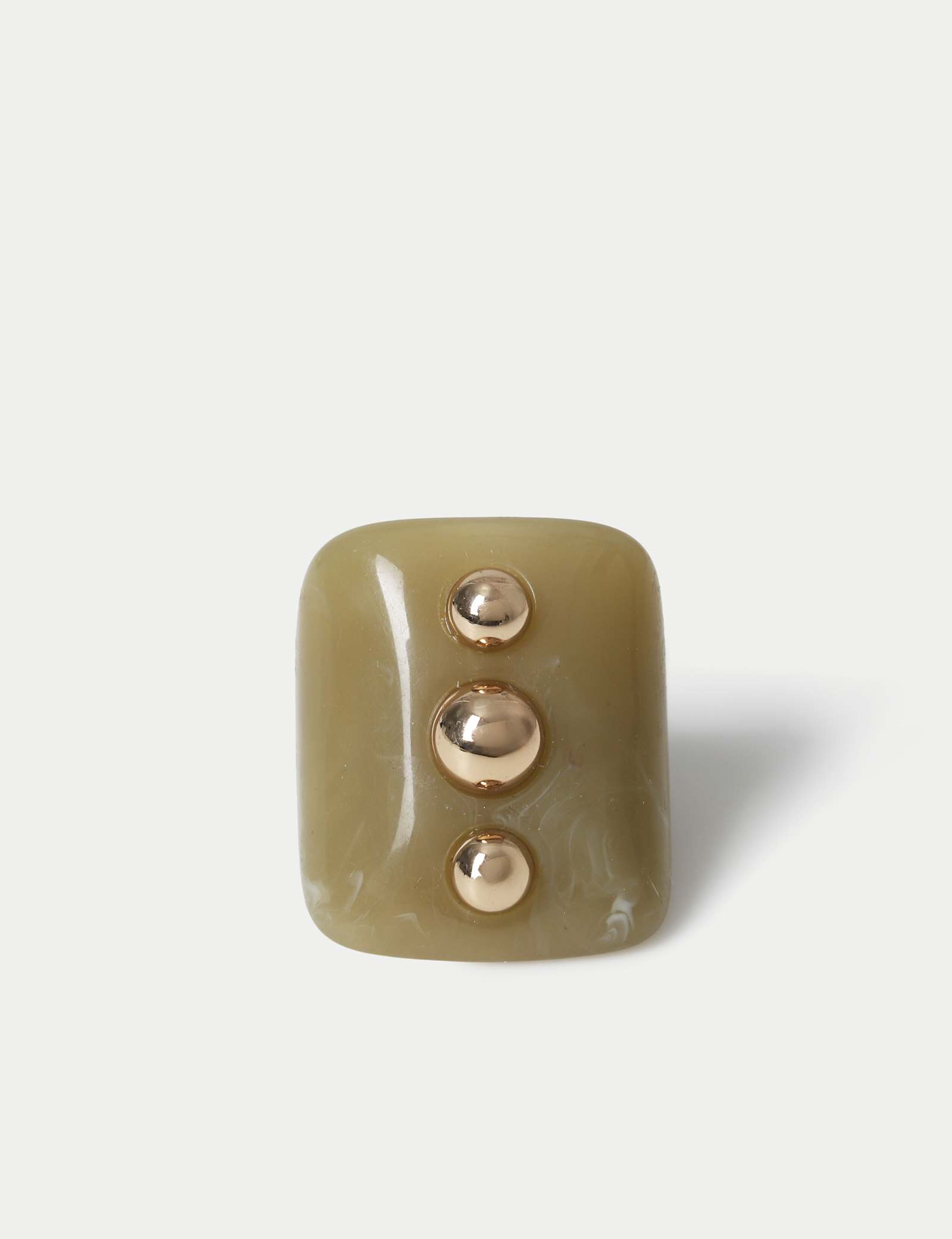 Studded Chunky Resin Ring - image 1