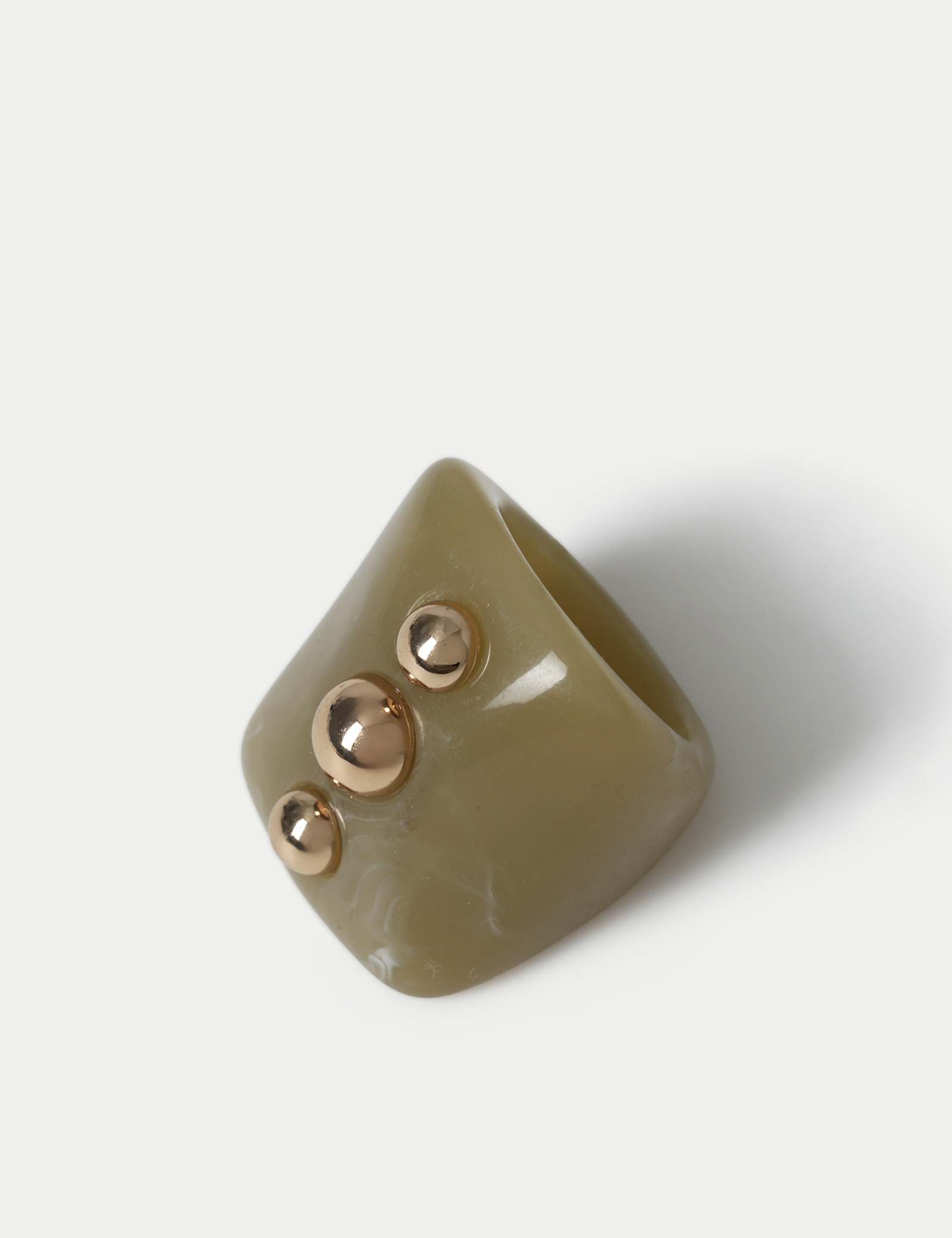 Studded Chunky Resin Ring - image 3