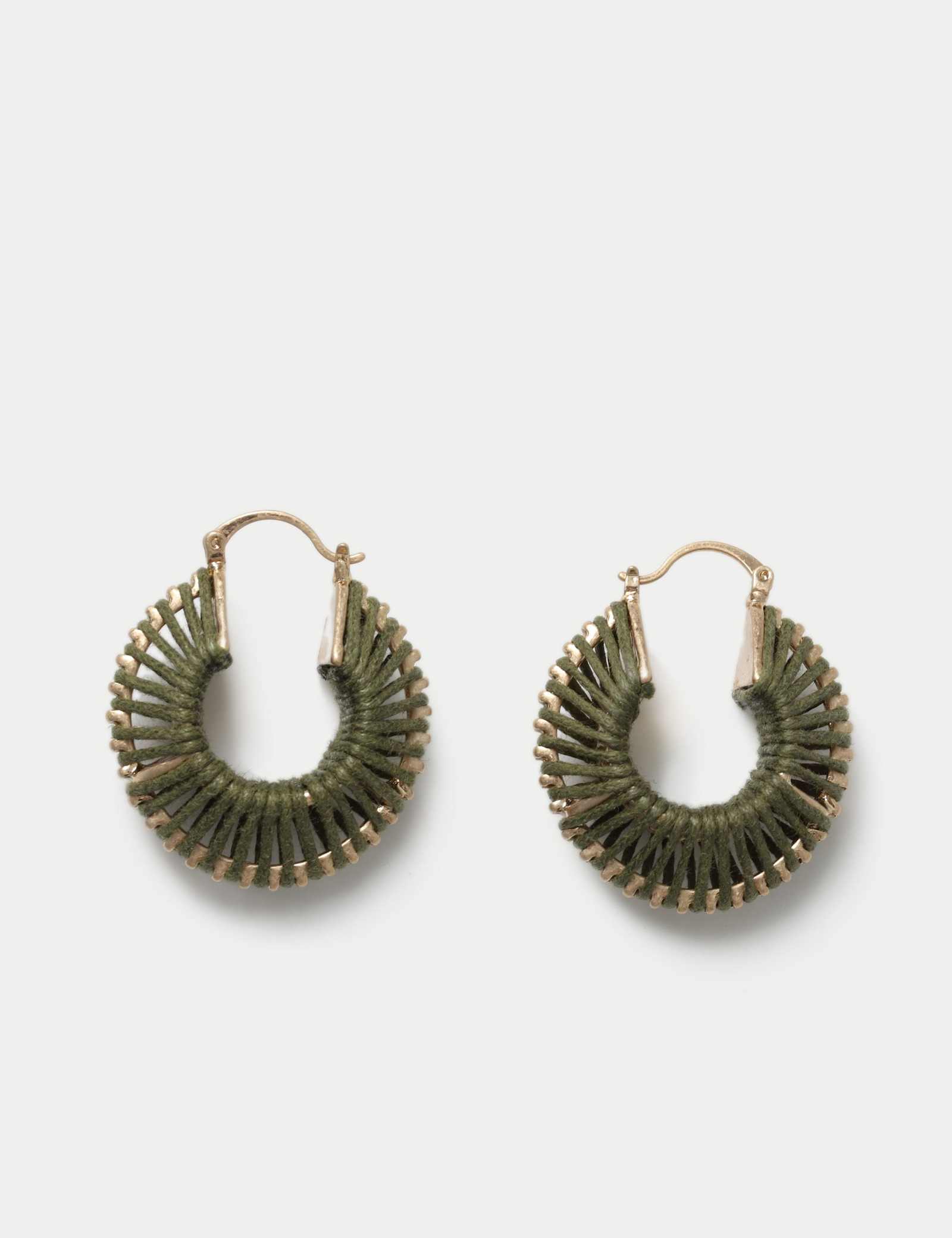 Woven Wrapped Hoop Earrings - image 2