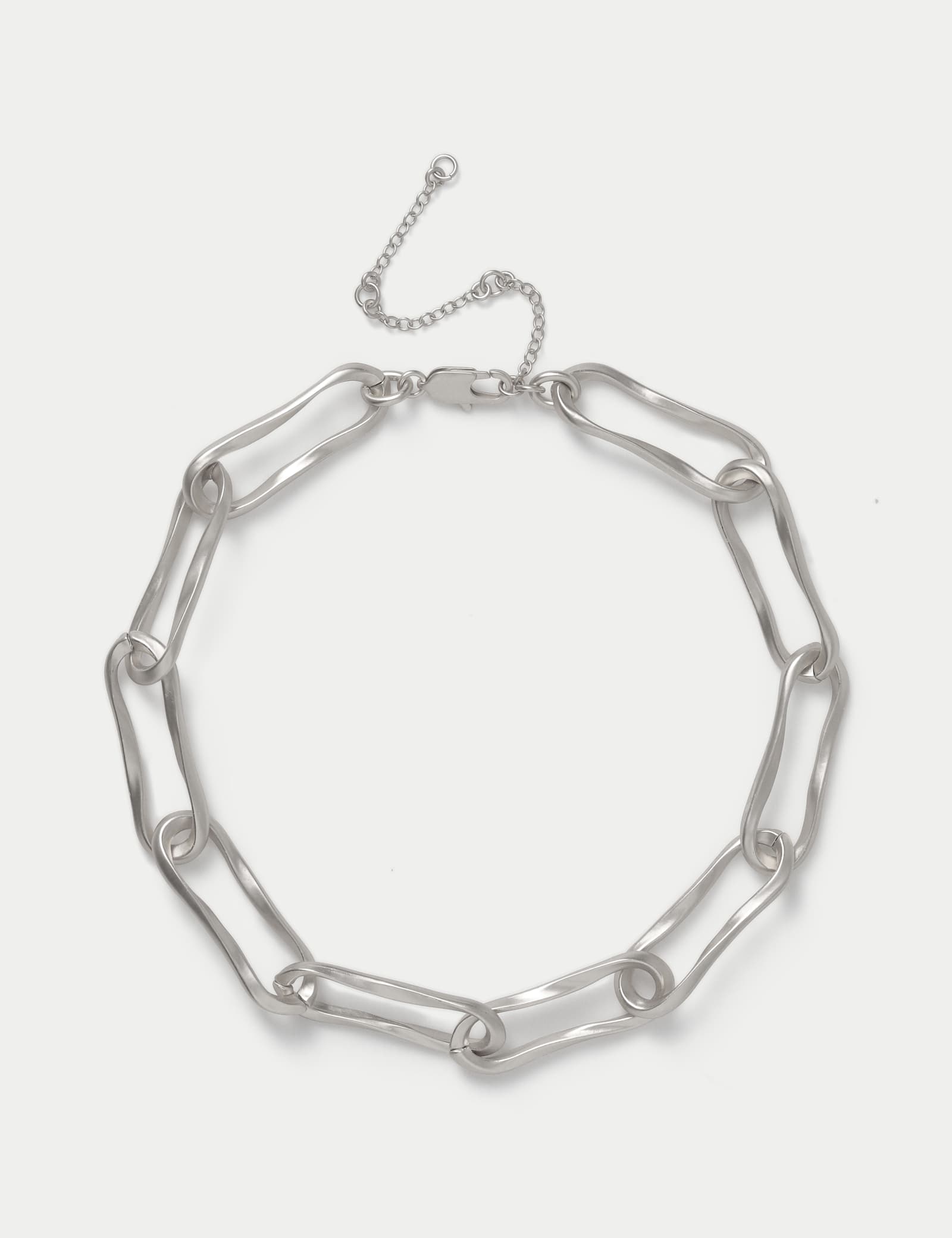 Irregular Textured Link Necklace - image 1