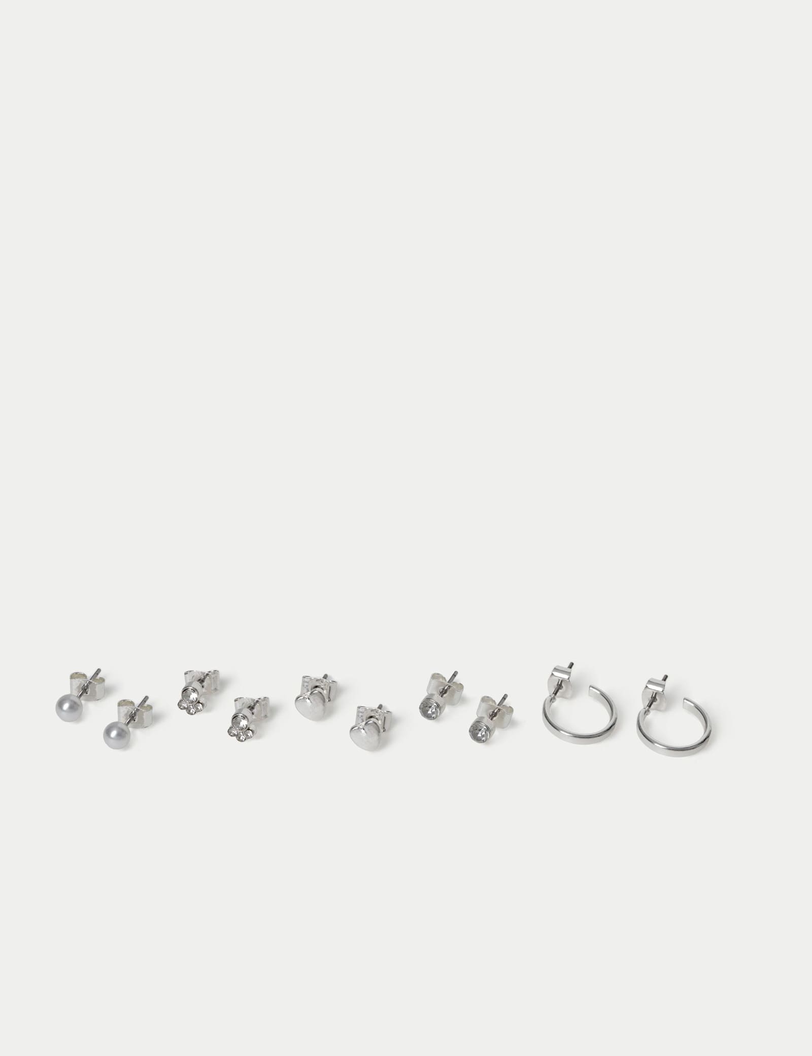 6 Pack Detail Stud Hoop Set - image 2