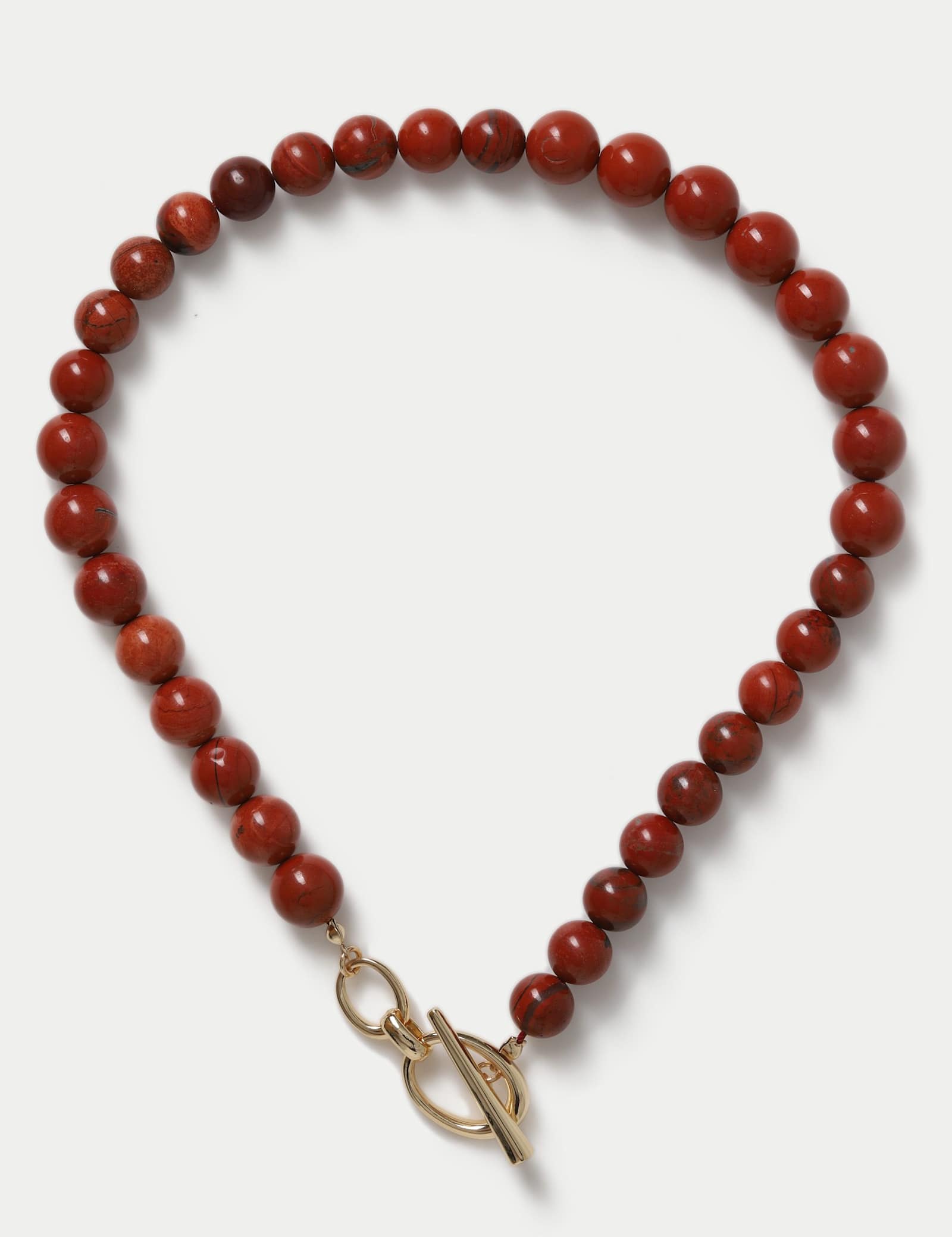 Graduated Natural Stone T Bar Necklace - image 1