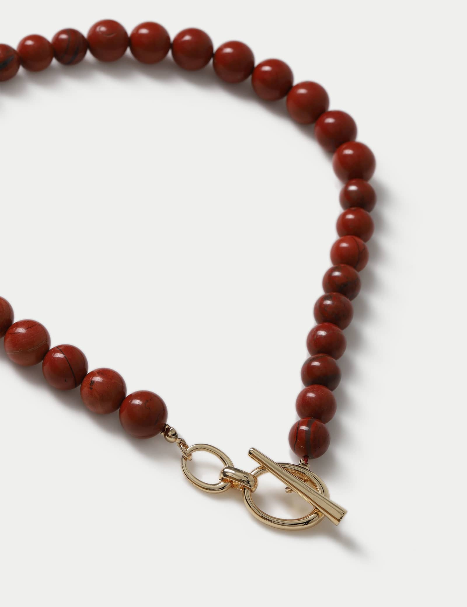 Graduated Natural Stone T Bar Necklace - image 2
