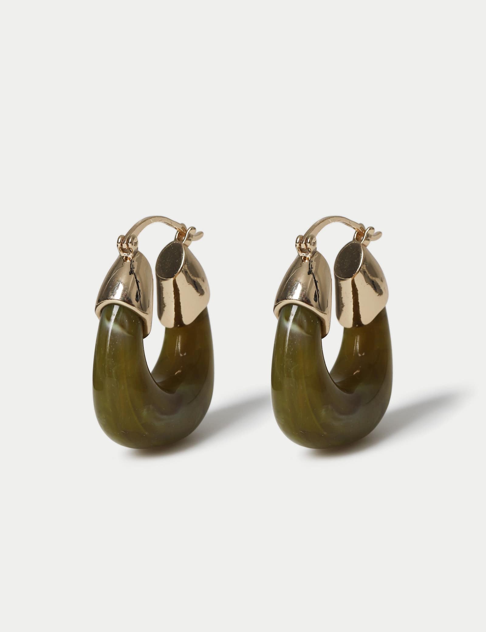 Chunky Resin Hoop Earrings - image 1