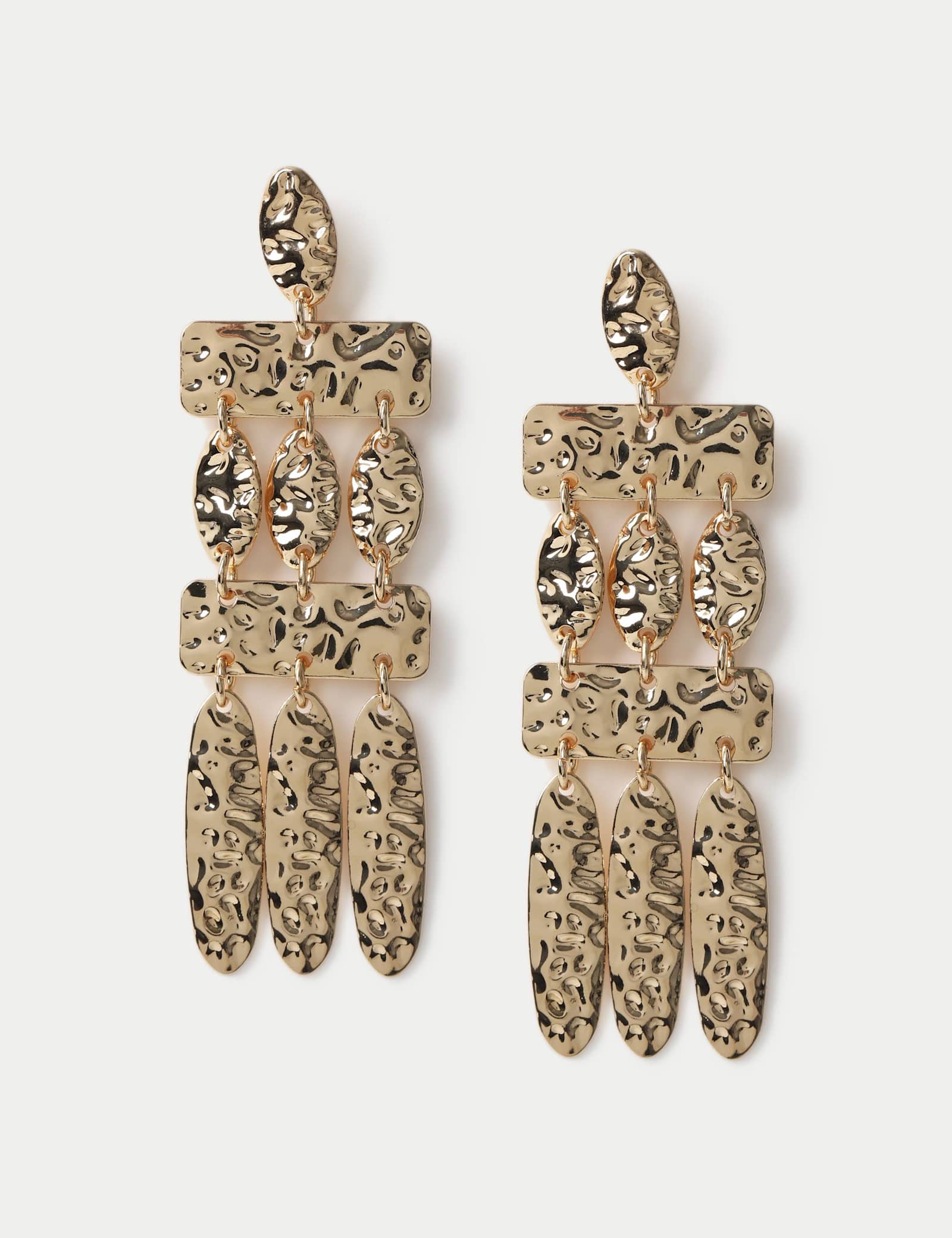Molten Irregular Drop Tassel Earrings - image 1